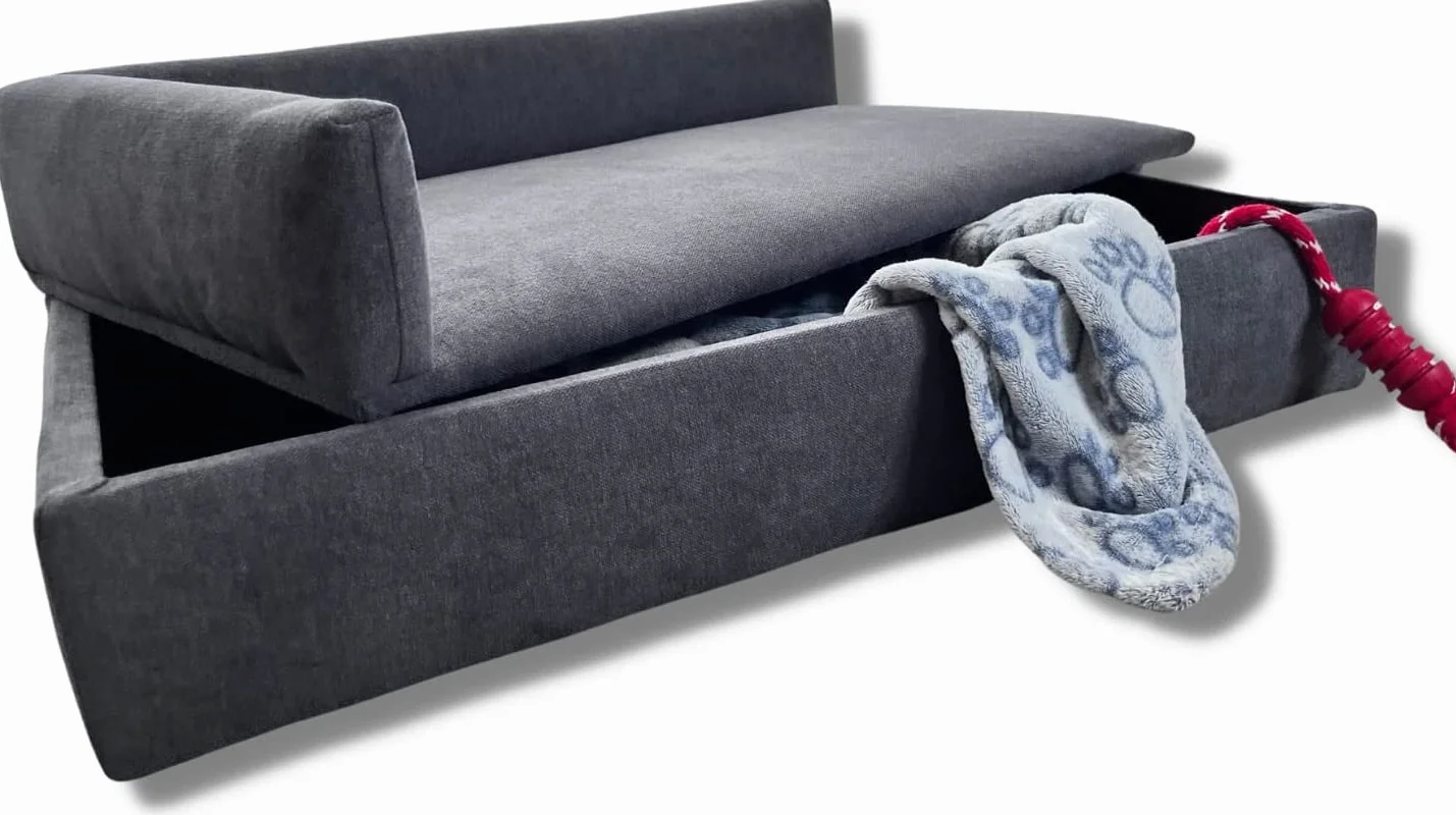 Skraut Home - Divano Letto Duque con Canapé | Animali Domestici, Cani o Gatti | Tessuto Speciale e Resistente | Comodo Schienale e Base Imbottita | 71 x 42 x 24 cm | Cani di Piccola o Media Taglia