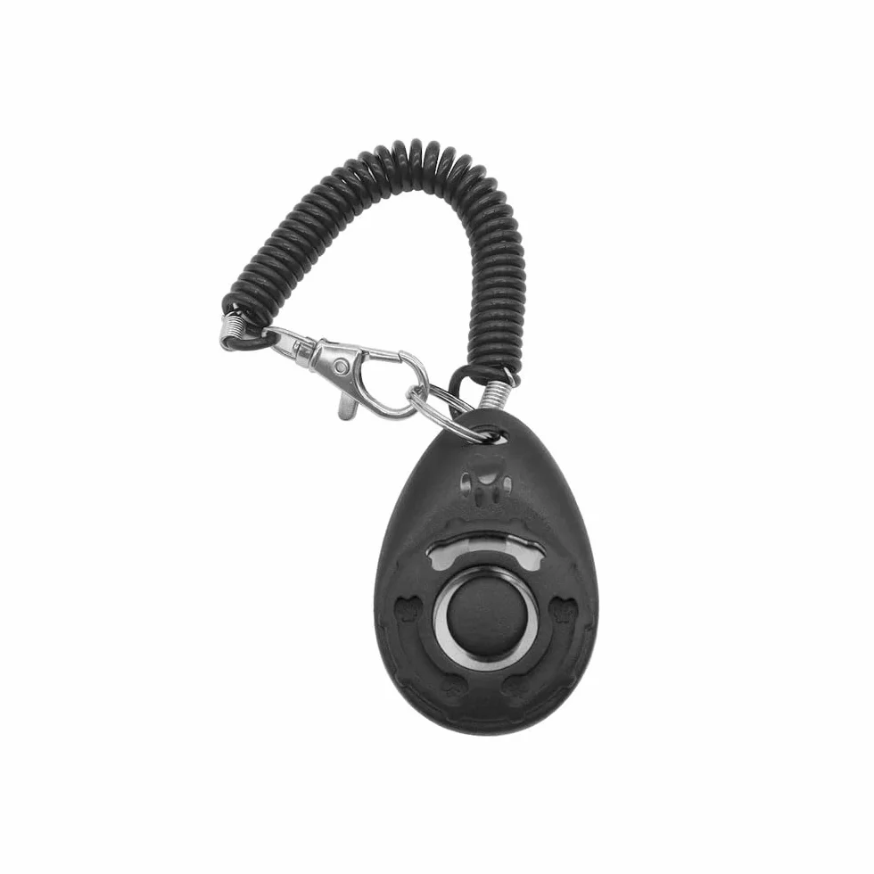Clicker per Cani Addestramento Professionale con Laccetto Spirale Portatile Strumento Addestramento Cani Gioco Interattivo Educazione Canina