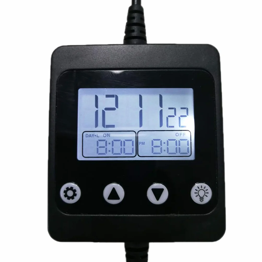 Pesce Timer Luce Acquario per Controller Luce e Programma 24 Ore immerso per C 5V-30V Simulazione Alba Tramonto ABS
