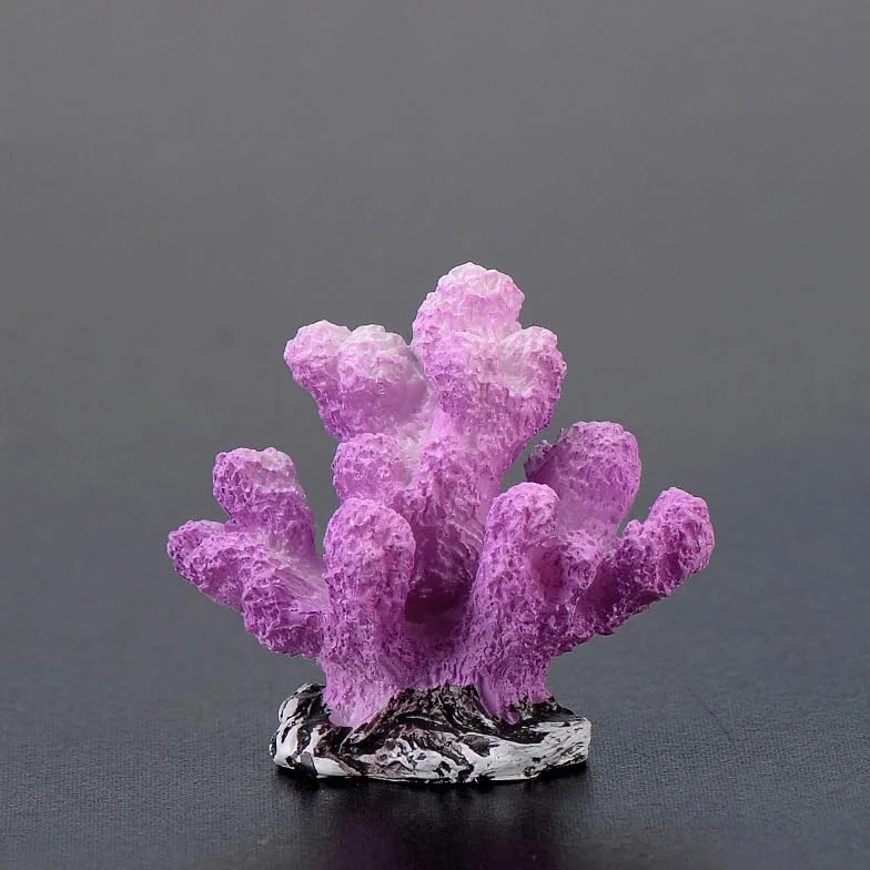 Coralli decorativi per acquario 2 pezzi 8 viola acqua dolce salata