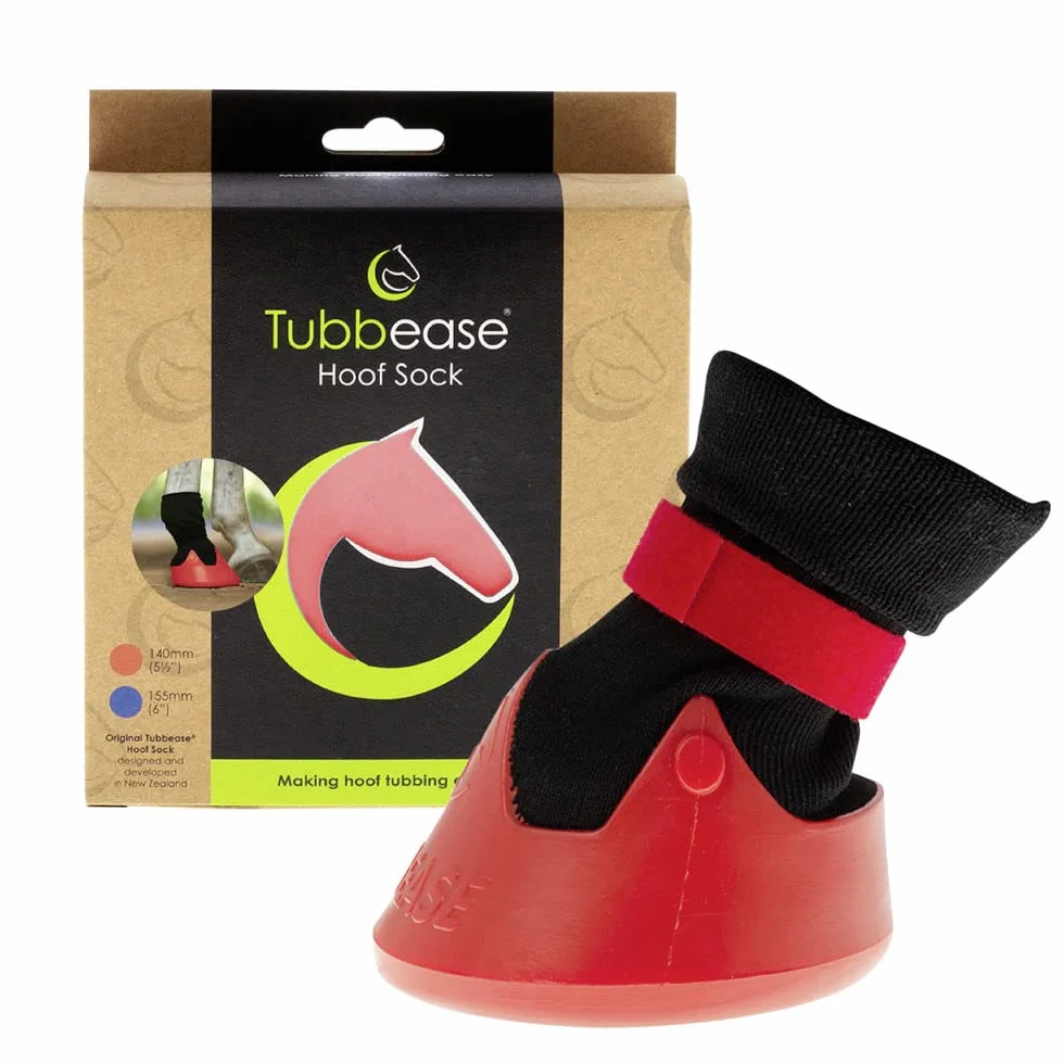 Kerbl Tubbease, scarpe da trattamento per cavalli, per lesioni agli zoccoli, candidosi equina, colore rosso, taglia M