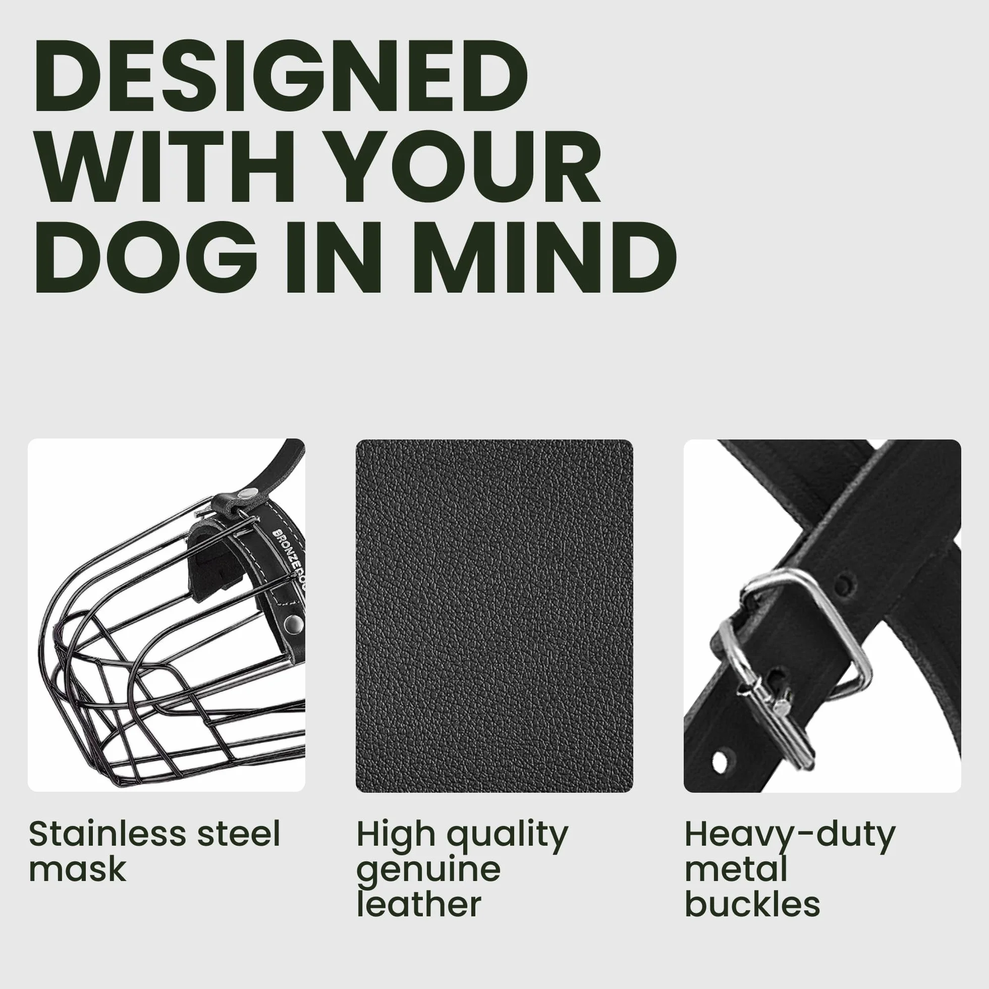 Rottweiler Dog Muzzle (nero)