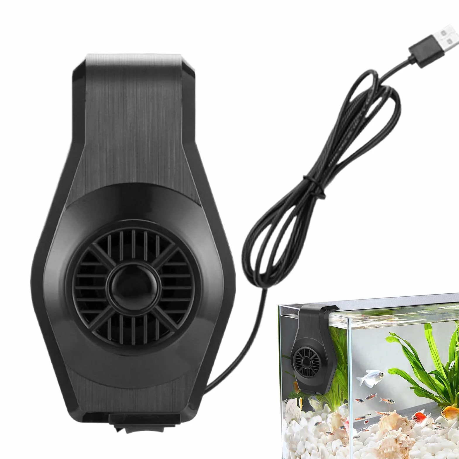 Ventilatore Raffreddamento Acquario, Ventilatore Per Acquari Di Acqua E Salata, Raffreddatore Potente Regolabile Controllo Temperatura Circolazione Aria Dissipazione Flusso D'aria