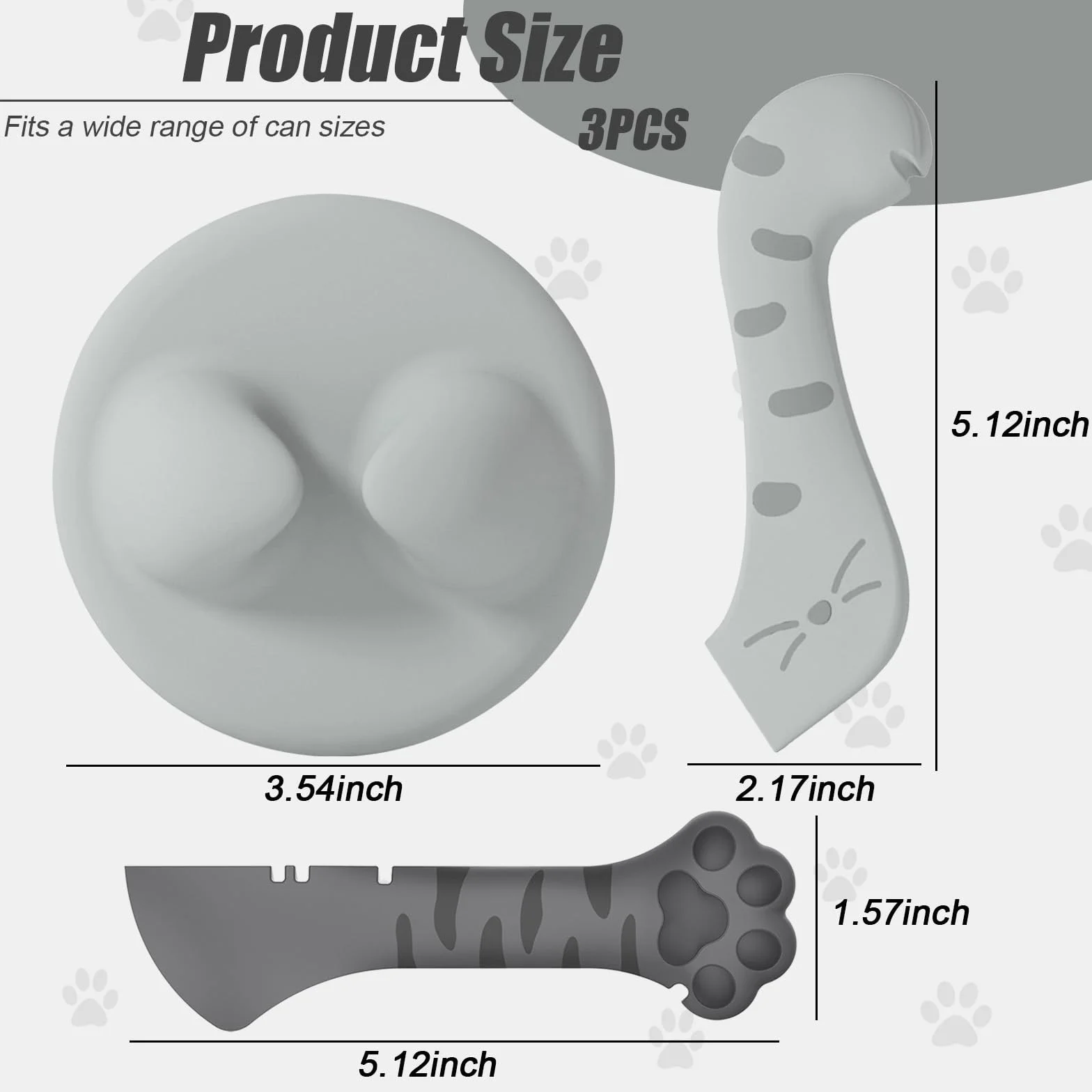 Coperchi in Silicone, Cucchiaio per Cibo Umido per Gatti/Apriscatole, Coperchi Silicone per Lattine di Cibo per Cani e Gatti, Mini Spatola per Alimenti in Scatola per Animali Domestici
