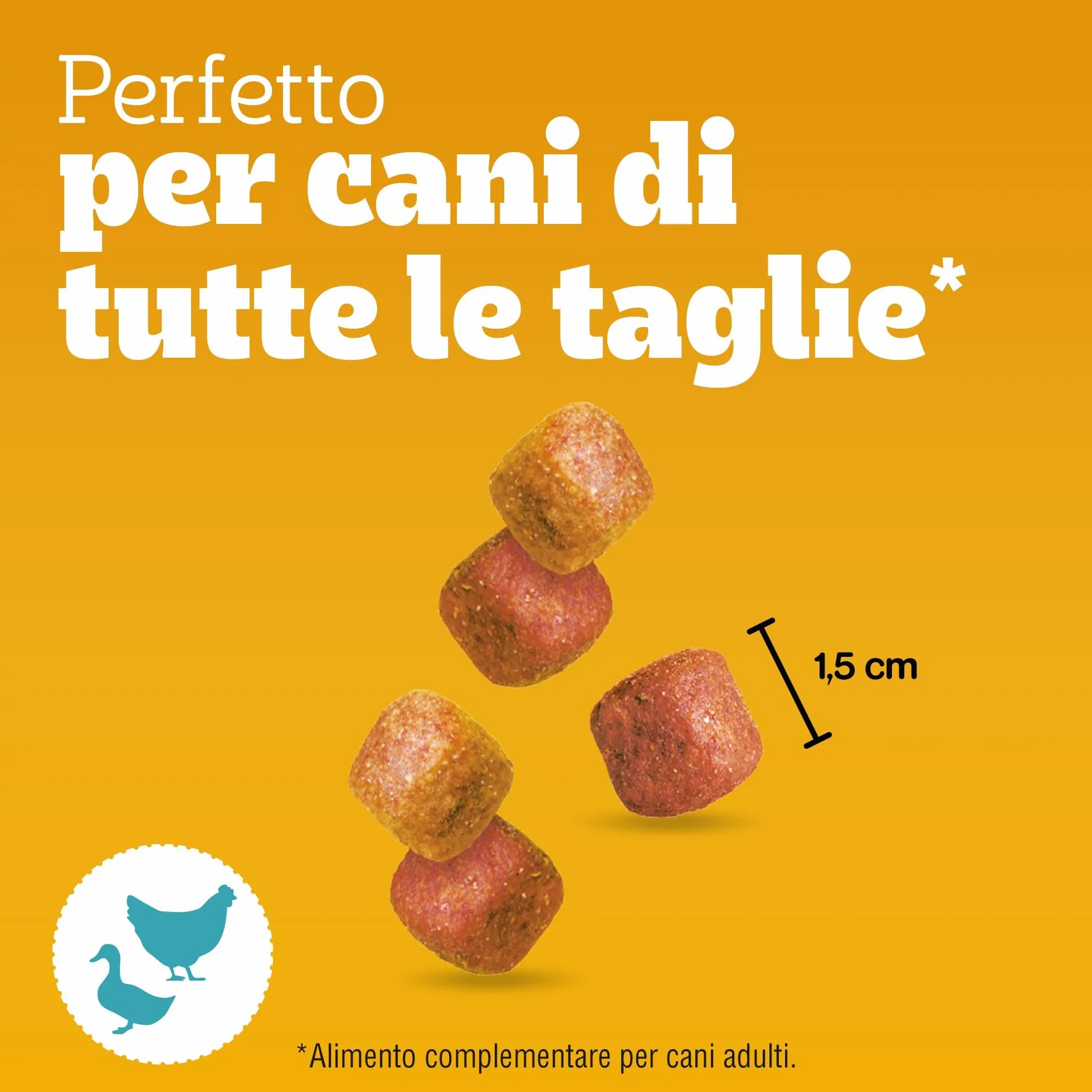 Pedigree Tasty Minis, Snack Cane al Pollo e Anatra, 6 Confezioni da 130g ciascuna