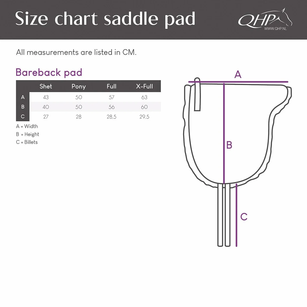 Bareback Pad (sella per monta naturale) (FULL, Fucsia)