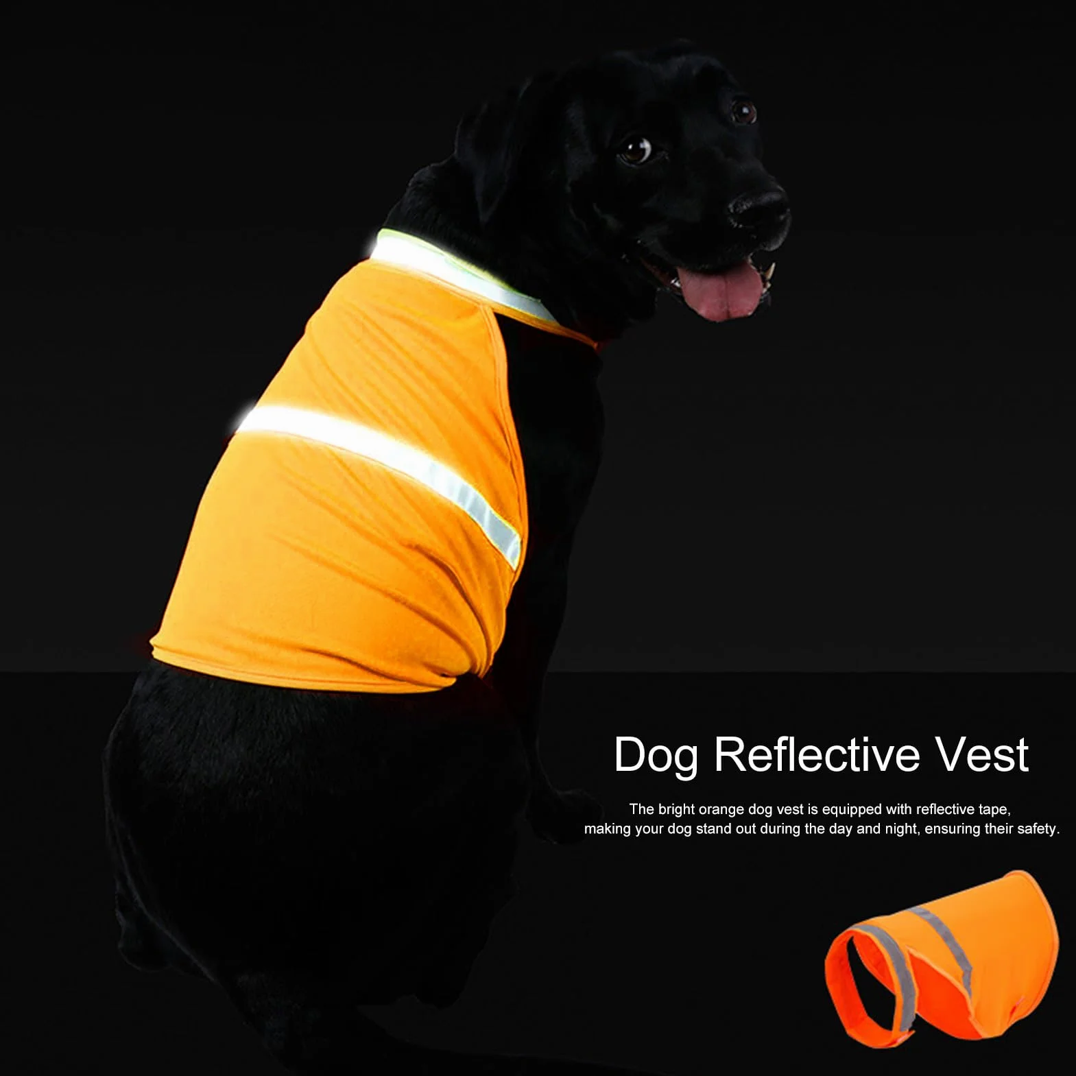 Gilet di sicurezza per cani - Gilet traspirante per visibilità del cane arancione regolabile fluorescente | da caccia per cani, articoli per animali domestici leggeri per passeggiate, atti