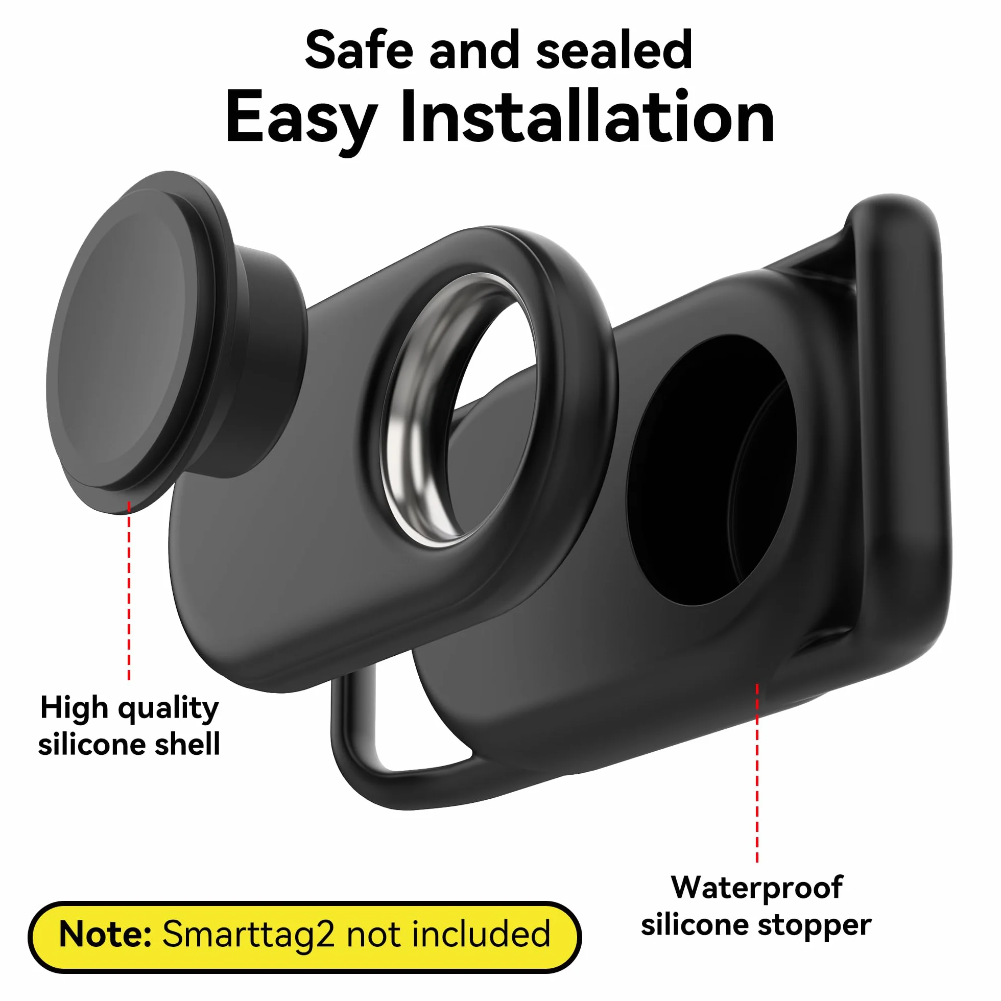 DDJ Supporto per collare per cani Samsung Smart Tag 2, custodia impermeabile in silicone per Galaxy Smarttag2, anti-smarrimento e resistente ai graffi, per gatti, animali domestici, si adatta a