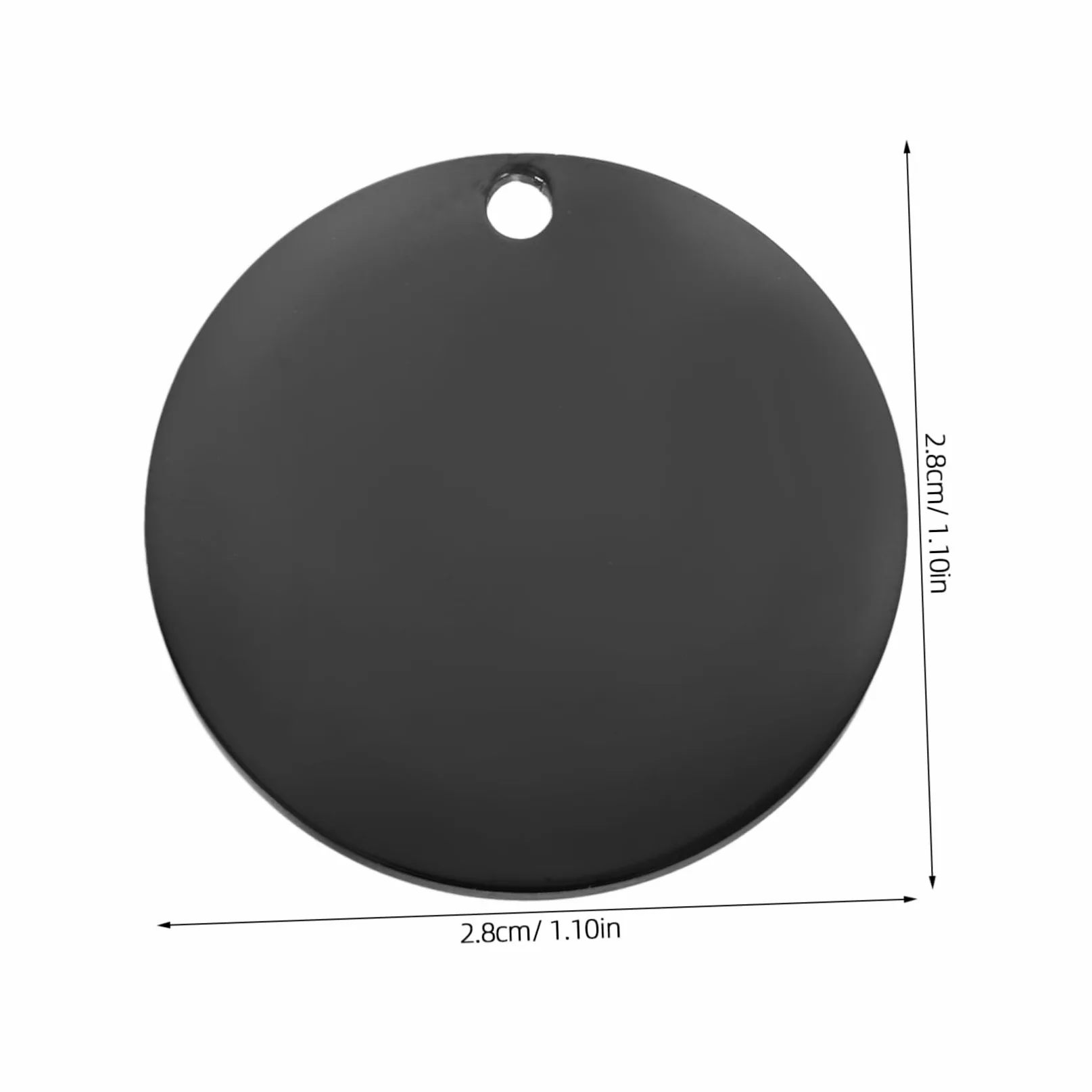 Angoily 4 Set Di Animali Domestici Piccola Etichetta Chiave Spazi Vuoti Per Medagliette Per Cani Targhette Identificative Del Cane Tag Del Cane Nero Acciaio Inossidabile 6 Pezzi*4