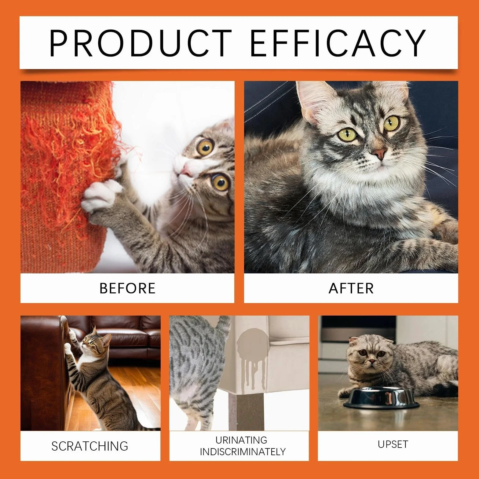 Spray Repellente per Gatti Naturale Anti-Graffio Deterrente, per interni ed esterni, sicuro ed efficace, protegge mobili, divani, tappeti e aree riservate, nuova formula per un migliore addestramento
