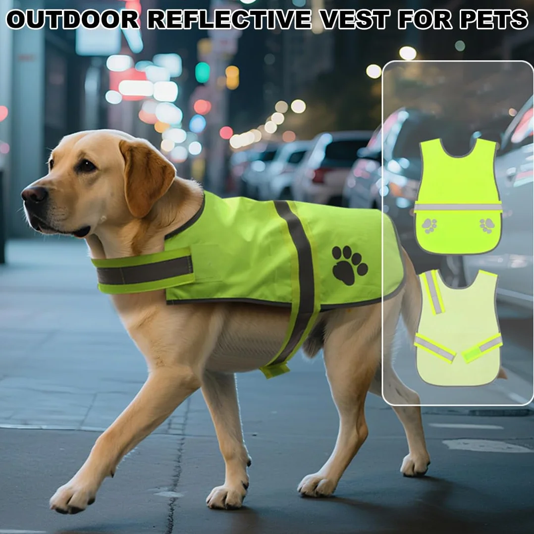 iubbotti di sicurezza per cani Giubbotto riflettente per cani, gilet di sicurezza ad alta visibilità per cani, impermeabile, leggero, comodo (taglia L)