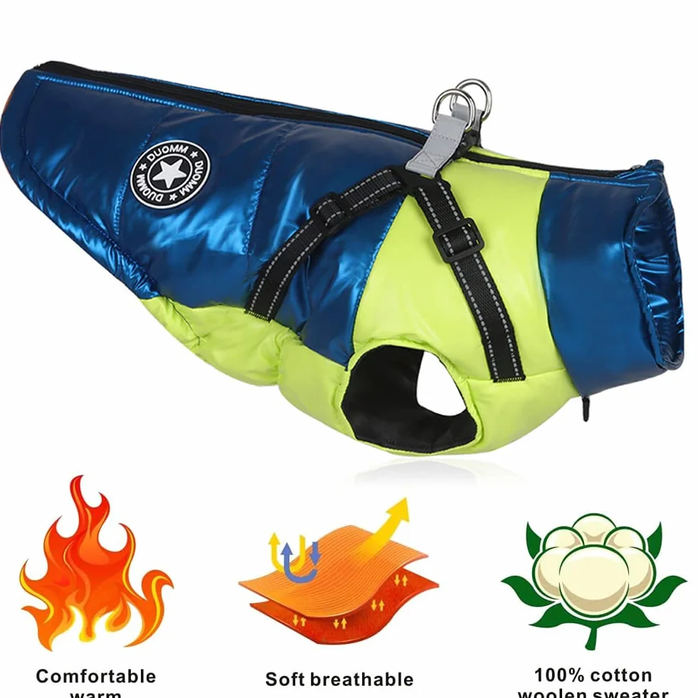 Cappotto Invernale per Cani, RosyFate Vestiti per Cani Piccoli, Giacca Cane Impermeabile, Gilet per Cani, Vestiti Caldi perr Animali Domestici, Antivento per Esterno (M)