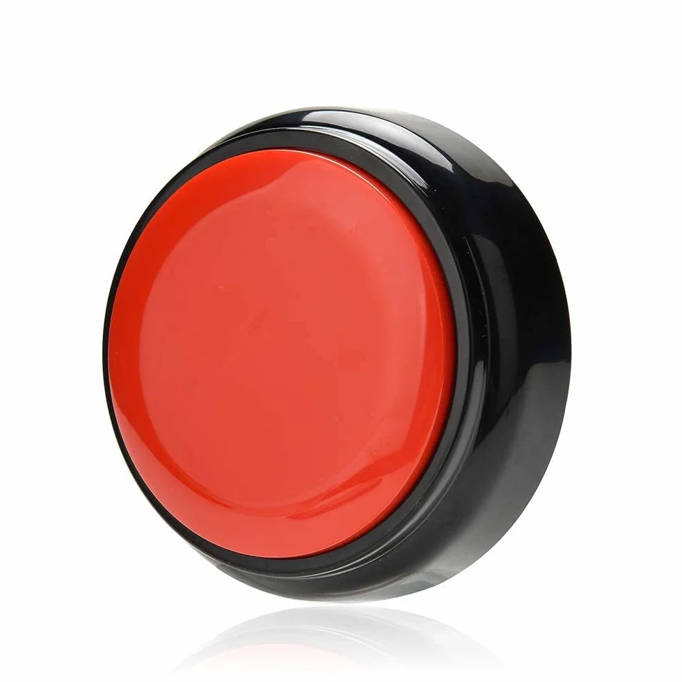 Pulsante facile registrabile Pulsante audio Registrazione vocale Pulsante di conversazione 30 secondi Pulsante di conversazione registrabile personalizzato per i cani per comunicare Buzzer di risposta