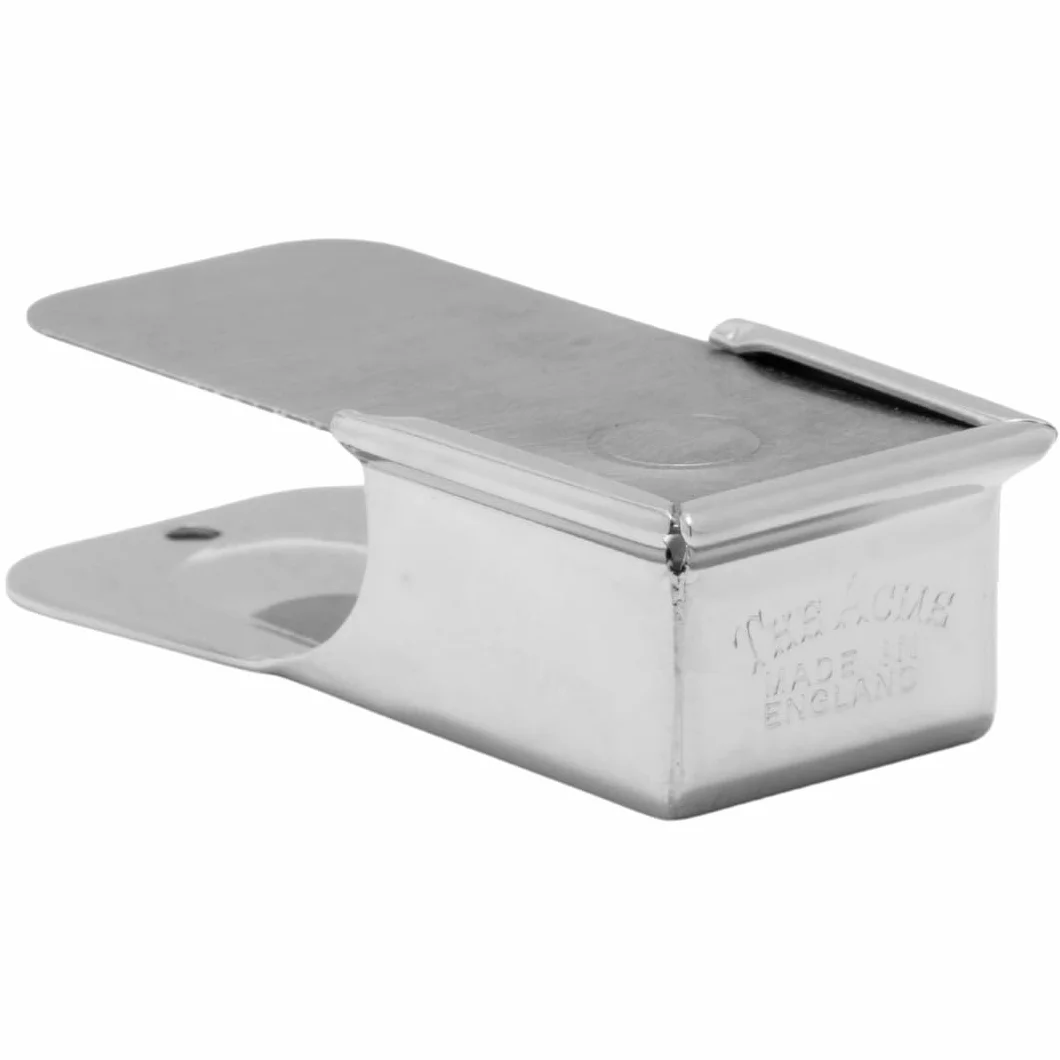 ACME Clicker No. 470 con cinturino in pelle | Clicker per addestramento cani | Adatto anche per comunicare con delfini (nichelato)