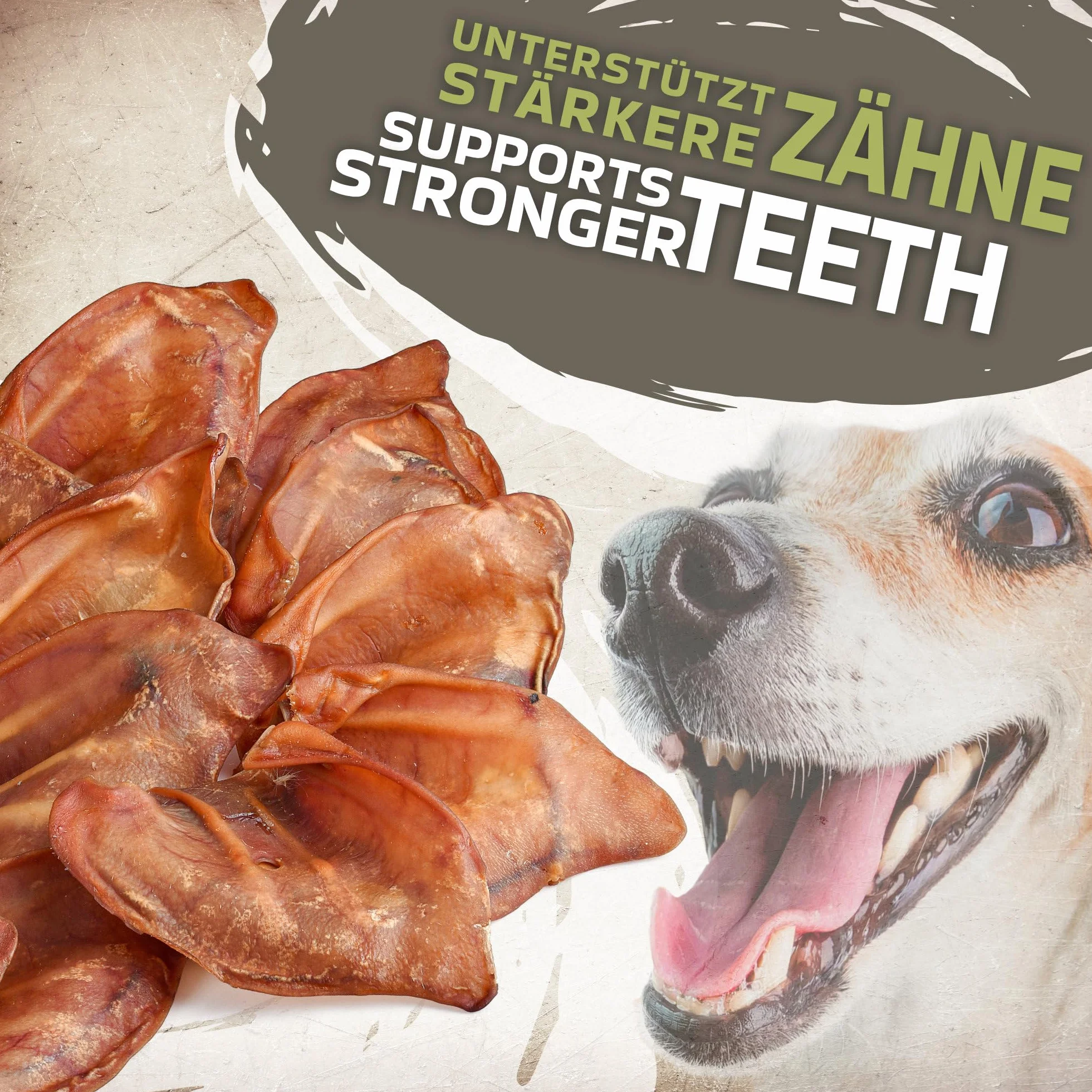 Orecchie di maiale per cani 20 pezzi (800g) | Snack naturali di orecchie di maiale intere essiccate | 100% naturali | Masticazione duratura | Senza cereali | Ideali per cani piccoli e grandi