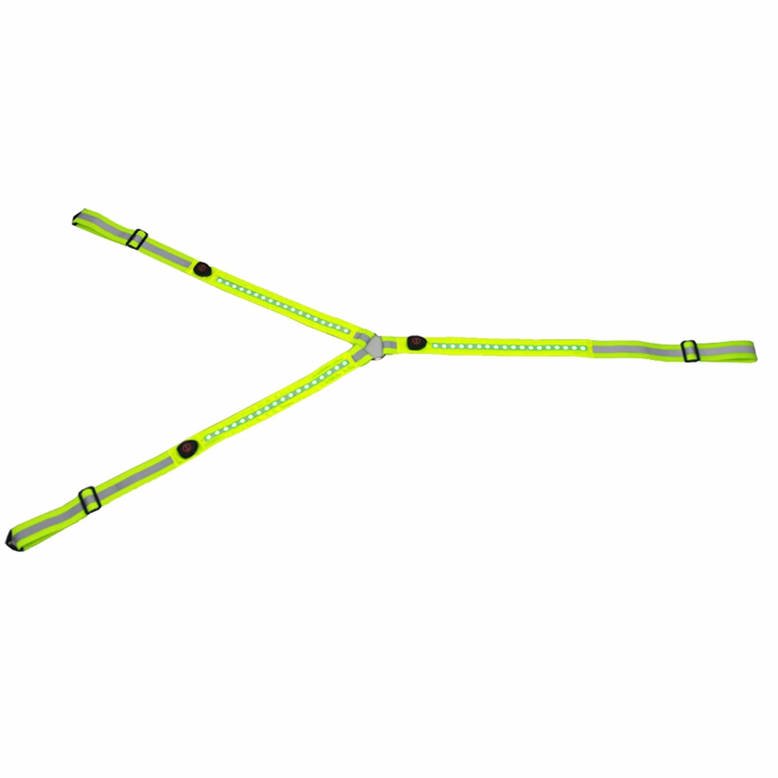 Pettorale a LED per cavalli, ricaricabile tramite USB, riflettente, elastico, per la sicurezza, alta visibilità durante le corse su strade e sentieri