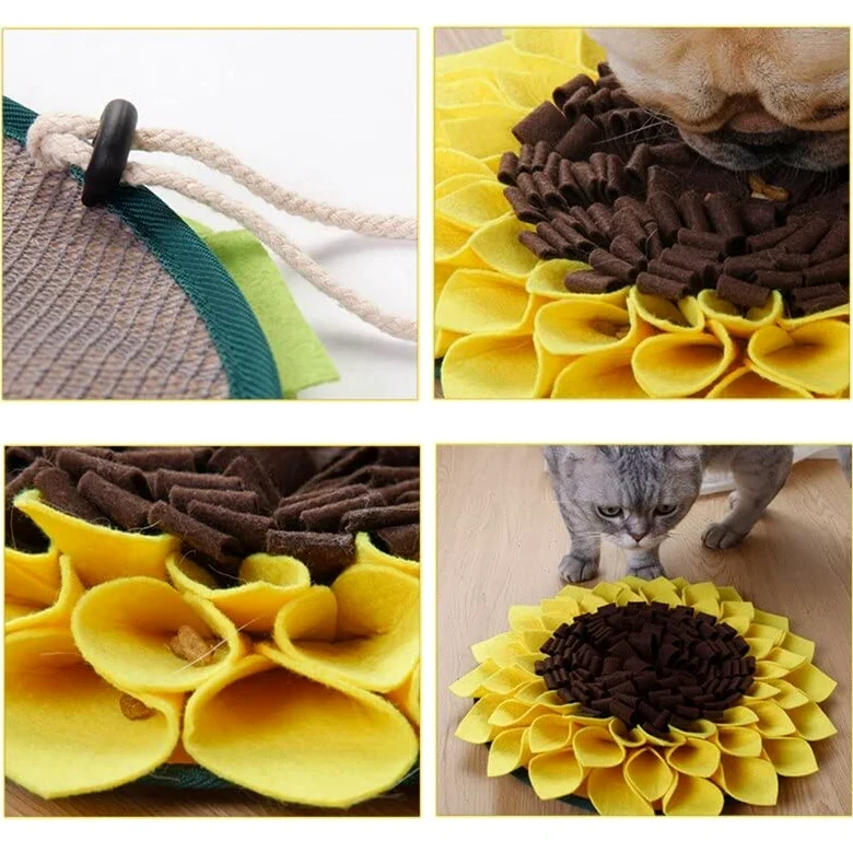 Tappeto Olfattivo Cane Pet Dog Snuffle Mat Naso Odore Formazione Sniffing Pad Alimentazione lenta Ciotola Distributore di cibo Tappeto Alleviare lo stress Lavabile Pieghevole Tappetino Olfattivo Cane