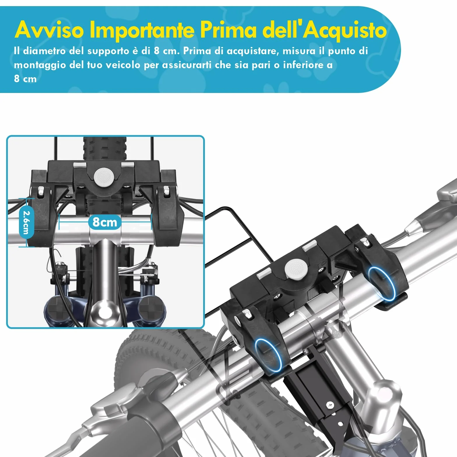 Cestino anteriore 4 in 1 per cani, zaino e seggiolino auto, carico 10 kg, supporto stabile a forma di L per biciclette elettriche (display < 8 cm), borsa per bicicletta pieghevole