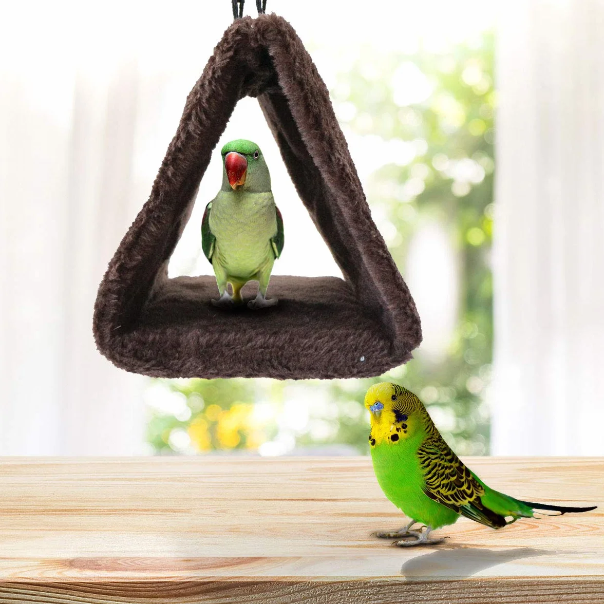 Amaca per Uccelli Nido D'uccello Giocattolo per Pappagalli, Cuccia da Appendere per Gabbia, Appesa Cuccia di Peluche,Happy Hut Letto Tenda, per Ara, Parrocchetti, Cacadu Canarini.