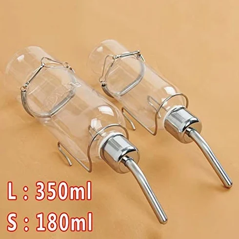 Piccolo abbeveratoio per gabbia di animali, Durevole bevitore di criceti Piccolo portabottiglie for animali domestici Scoiattolo Criceto Coniglio Mangiatoia for alimenti Simpatica bottiglia d'acqua fo