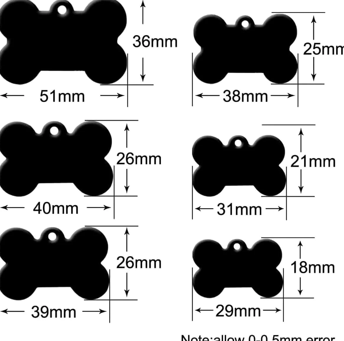 Targhetta identificativa per animali domestici con numero di nome, 100 targhette per animali domestici in alluminio incise personalizzate, targhette per animali domestici vuote, targhette identificat