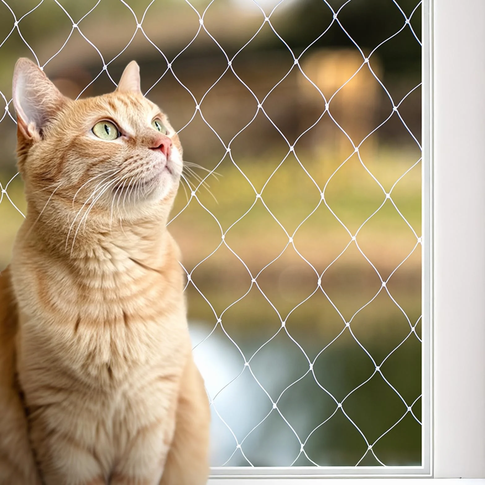 lionto Rete per Gatti Rete Protettiva per Balcone Rete di Protezione, (L) 4x10 m