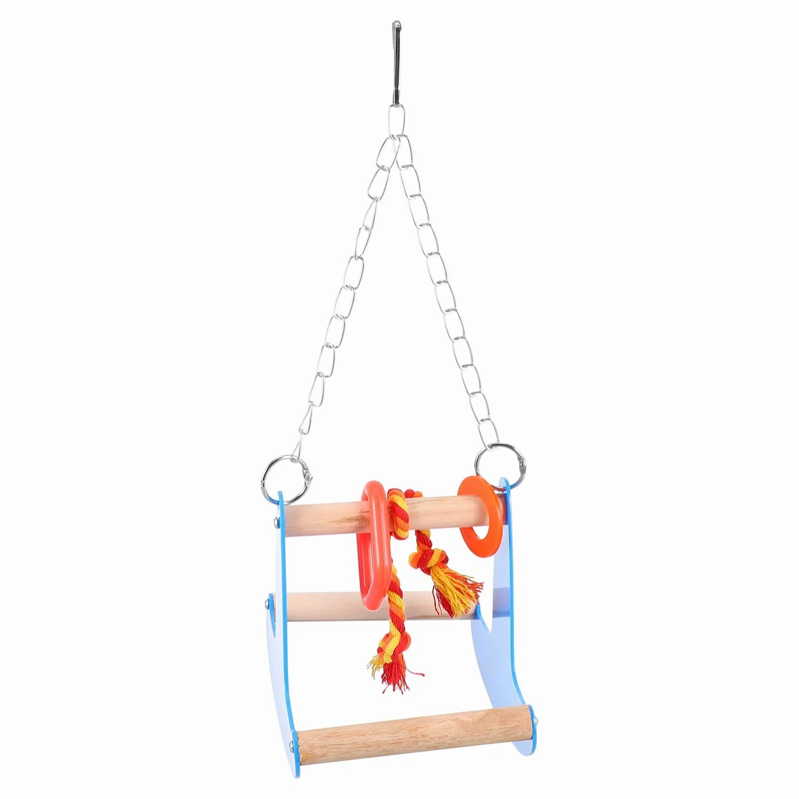 POPETPOP 3pezzi Altalena Per Uccelli Naturale Giocattolo Da Appendere Per Pappagalli Cockatiel e Inseparabili Accessorio Per Cage Con Struttura Resistente e Duratura