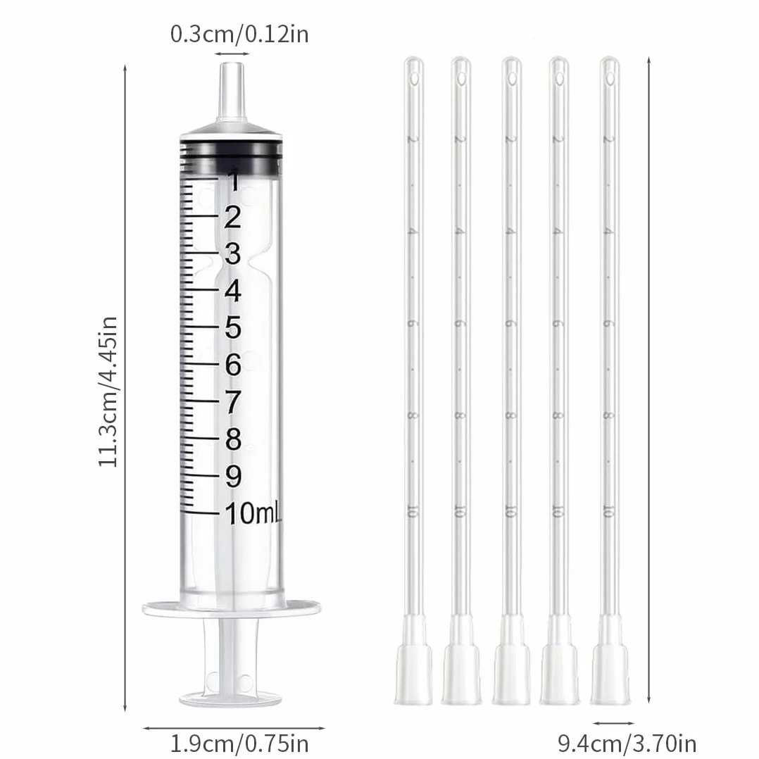 10 Pezzi Tubo Flessibile Alimentazione Uccelli Giovani, Strumento Imbecco Manuale per Pappagalli e Colombi, Accessorio Somministrazione Cibo Facile da Pulire, Siringa 10 ml