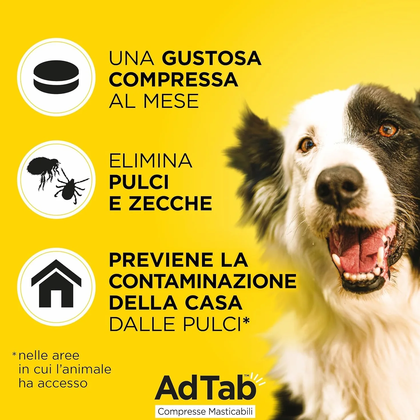 AdTab Compresse Masticabili per Cani >22-45 kg - 6 Compresse