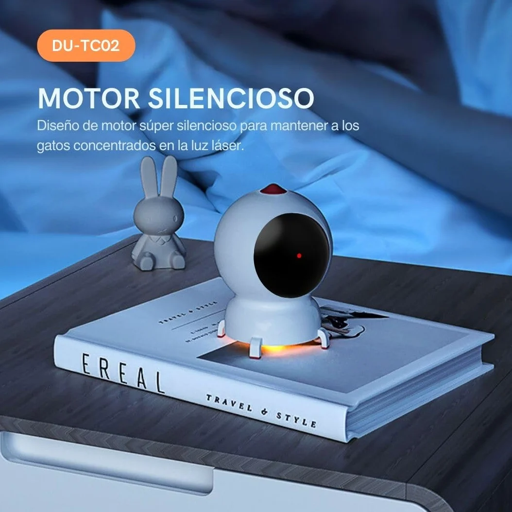 Belson DU-TC02 Giocattolo interattivo per gatti | Laser a infrarossi con controllo manuale | Collegato al tuo smartphone tramite app | Modalità di gioco automatico