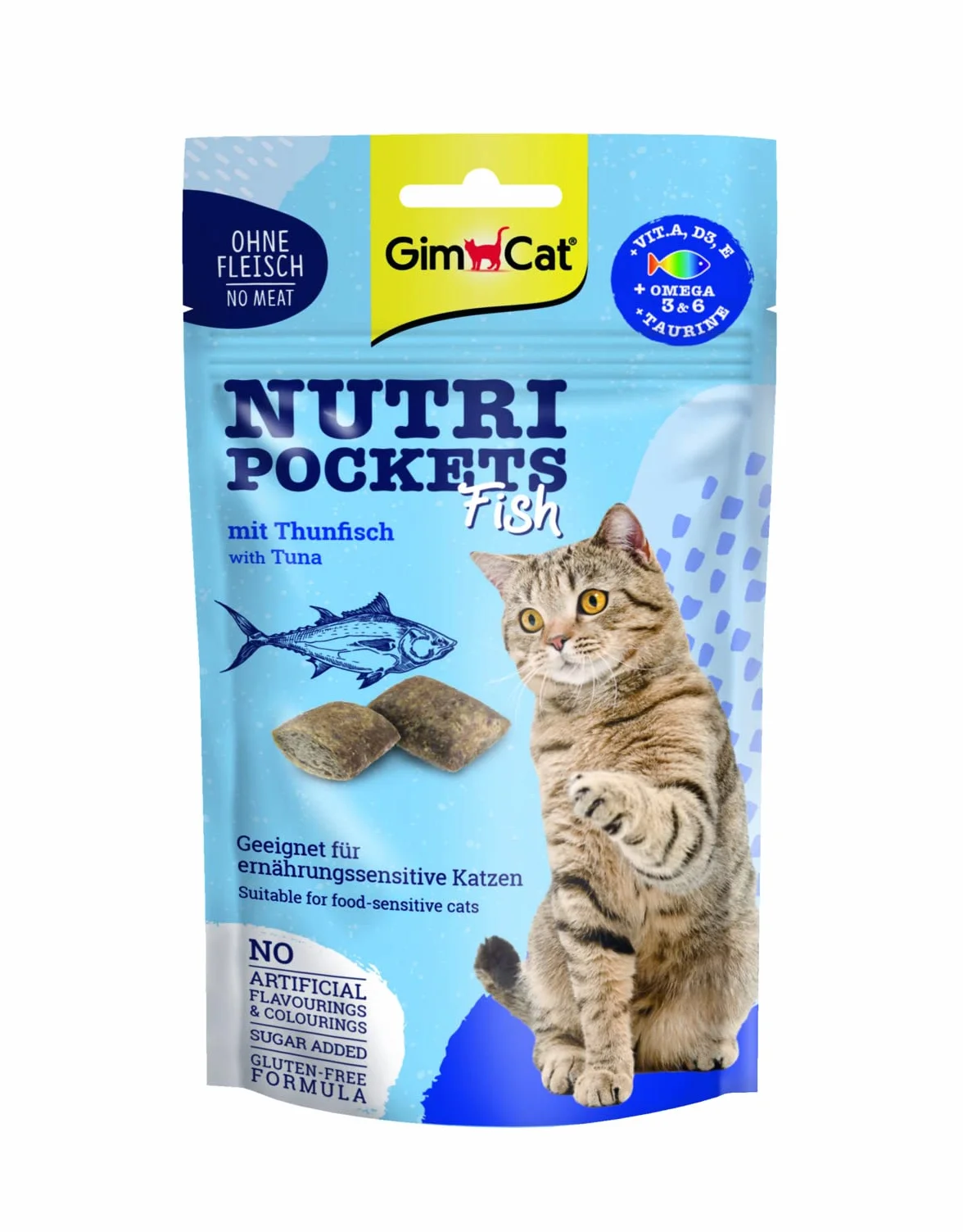 GimCat Nutri Pockets Fish Tonno Croccante snack per gatti 60 g