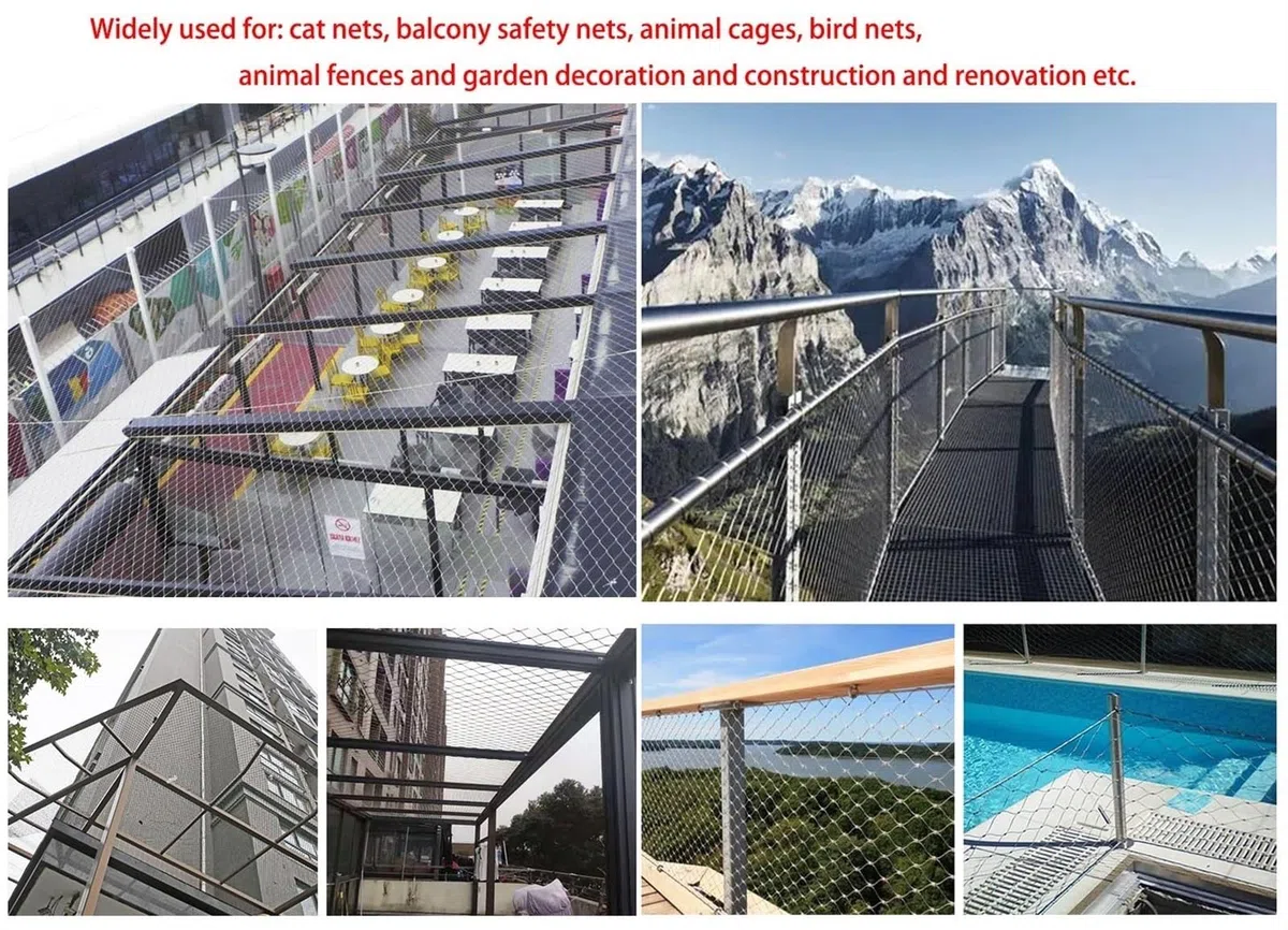 304 Rete a rete per gatti per balcone proteggere maglia fine ry e recinto esterno recinzione ideale per gatti e piccole anime (dimensioni: 4 cm)