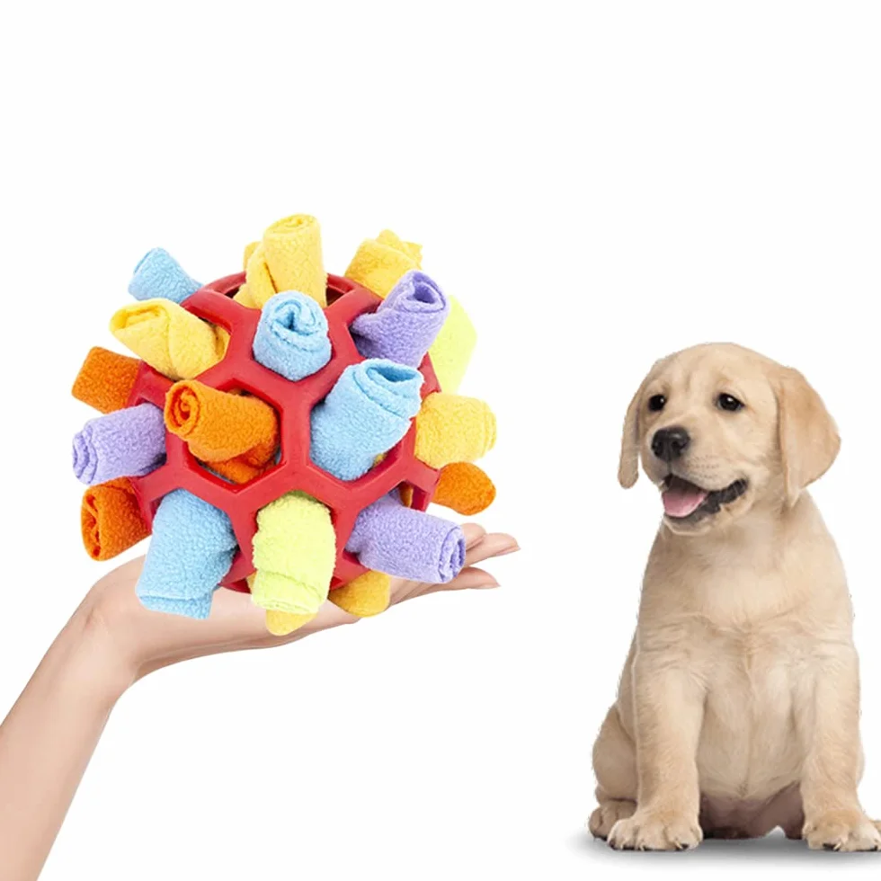 Jiahuade Palla da Fiuto per Cani,Sniffing Ball per Cani,Palla da Sniffing Mat Interattivi,Gioco Sfera Puzzle cani,Tappeto da Fiuto,Giocattolo Puzzle