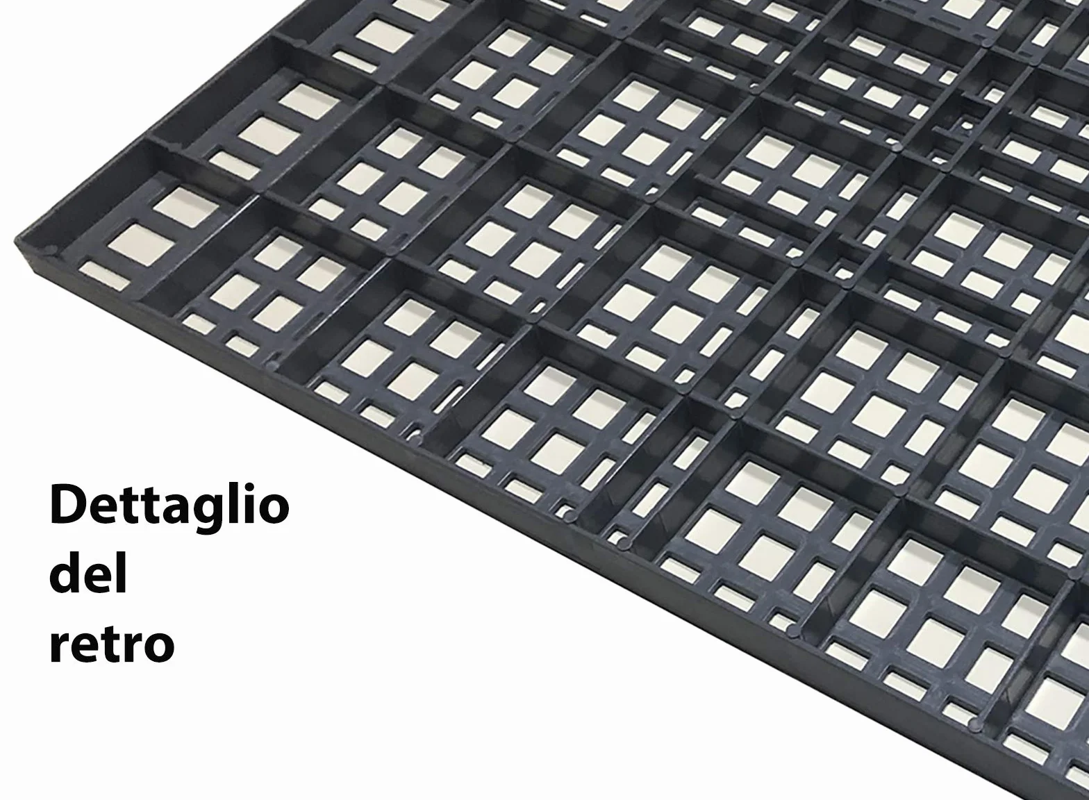 Conigli Fondo Posatoio Monoblocco in PVC per Gabbie Conigliere. Kit da 2 Pezzi. Omaggio Guanti da Lavoro in NBR. Cm 45,6 x 54,3 x H 1,9