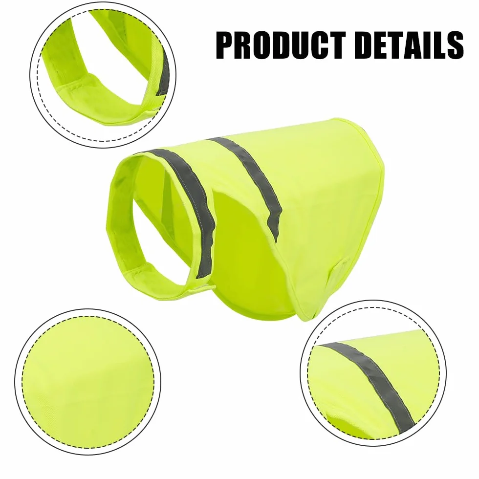 Gilet Riflettente per Cani,2 Pezzi Giacca di Sicurezza per Cane con Strisce Riflettenti Alta Visibilità Giubbotto Fluorescente per Cani di Piccola Media e Grande per Cammina di Notte