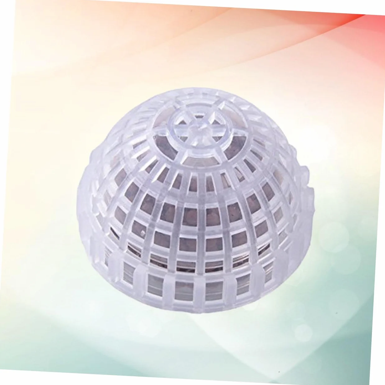 Casa Decorativa per Gamberetti Trasparente Sfera di Muschio in Plastica per Acquari, Struttura a Vite, Purifica L'acqua e Favorisce la Crescita delle Piante Acquatiche
