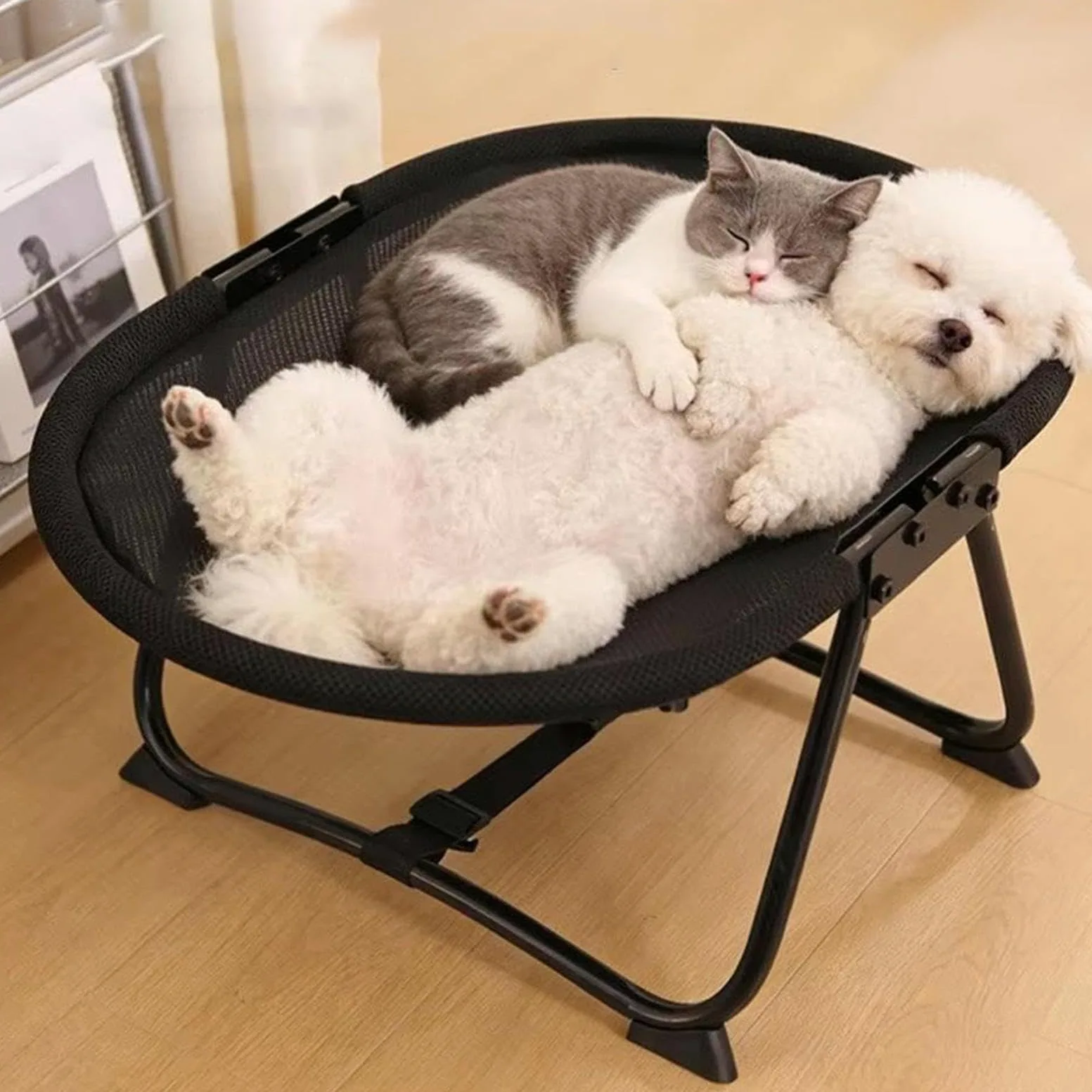 Generico Rialzato per Cani Tappetino Pieghevole Traspirante | Rialzato da Campeggio per Gatti e Cuccioli Cuccioli Di Taglia Piccola E Media Interno Esterno Casa Viaggio Gabbia Canile