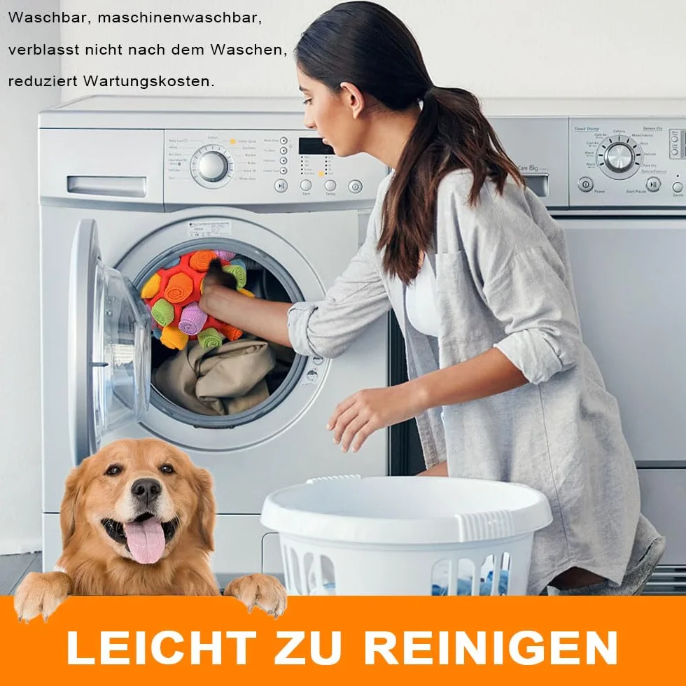 Voarge Palla da annusare per cani, Giocattolo da annusare, Addestramento slow food, Gioco per cuccioli resistente ai morsi, Giocattolo per l'intelligenza, Palla alimentare, Addestramento odori per can