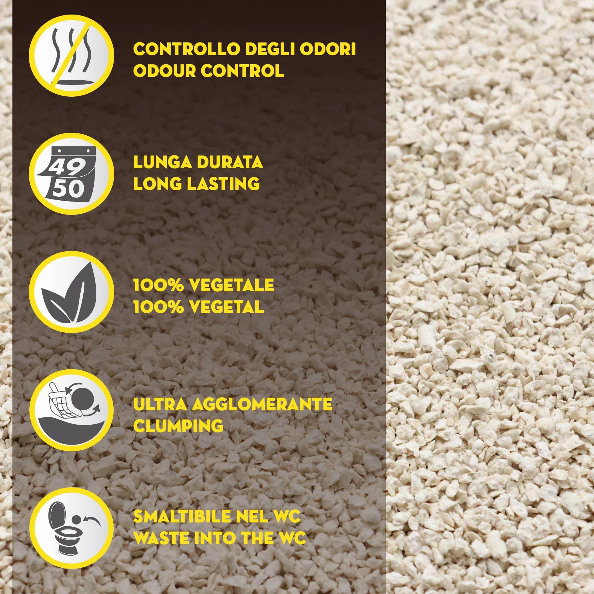 Croci Lettiera Tofu Clean 10L - Lettiera Gatti agglomerante, Biodegradabile si getta nel WC, 100% vegetale, Sabbia Antiodore di lunga durata