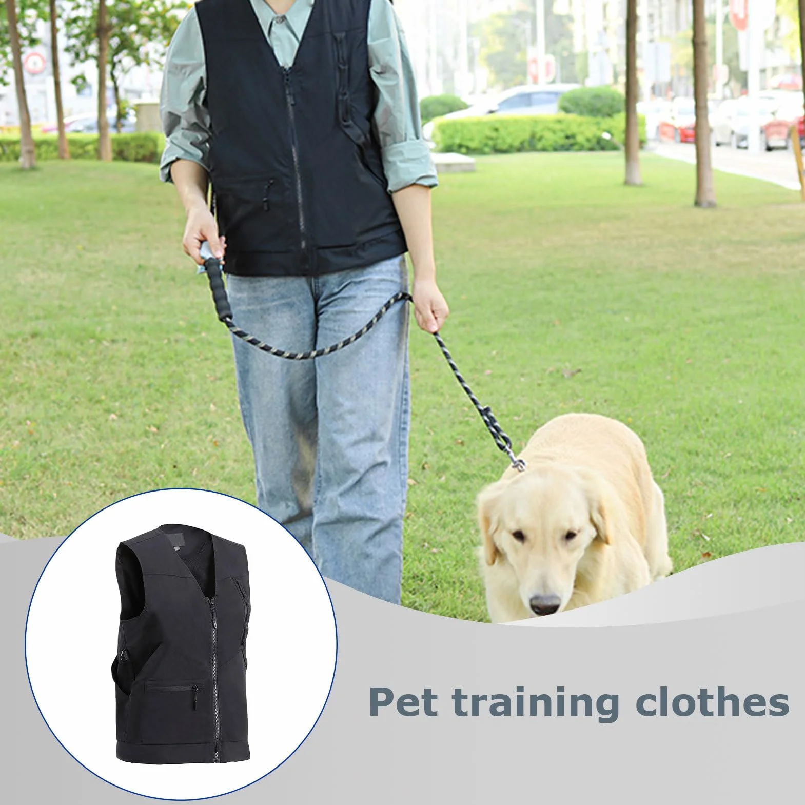 Giacca da addestramento per animali domestici, gilet professionale per addestramento del cane, con tasche multiple, traspirante, regolabile, abbigliamento per cani, caccia, abbigliamento per