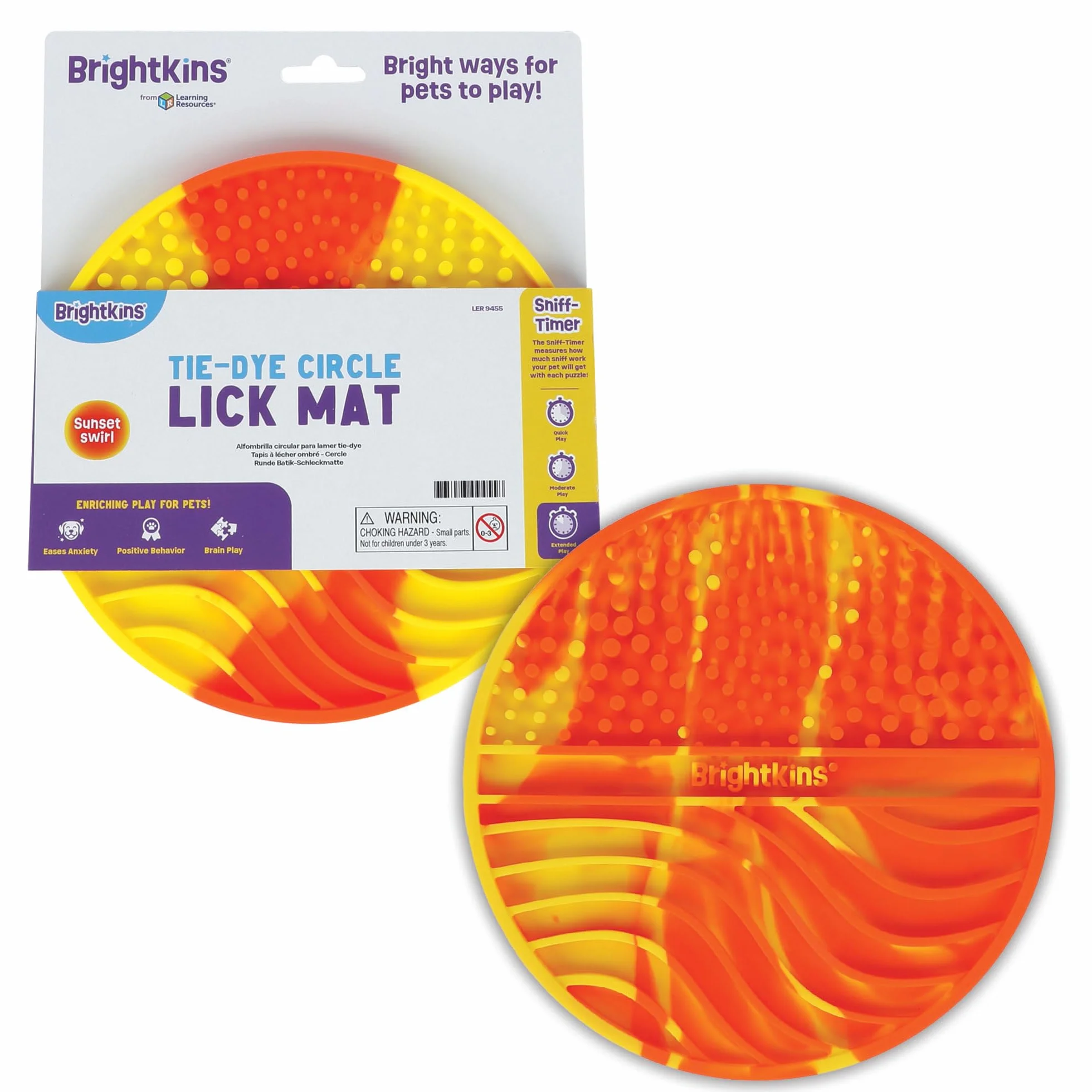 Brightkins Tappetino Licking Tie-Dye Calmante per cani