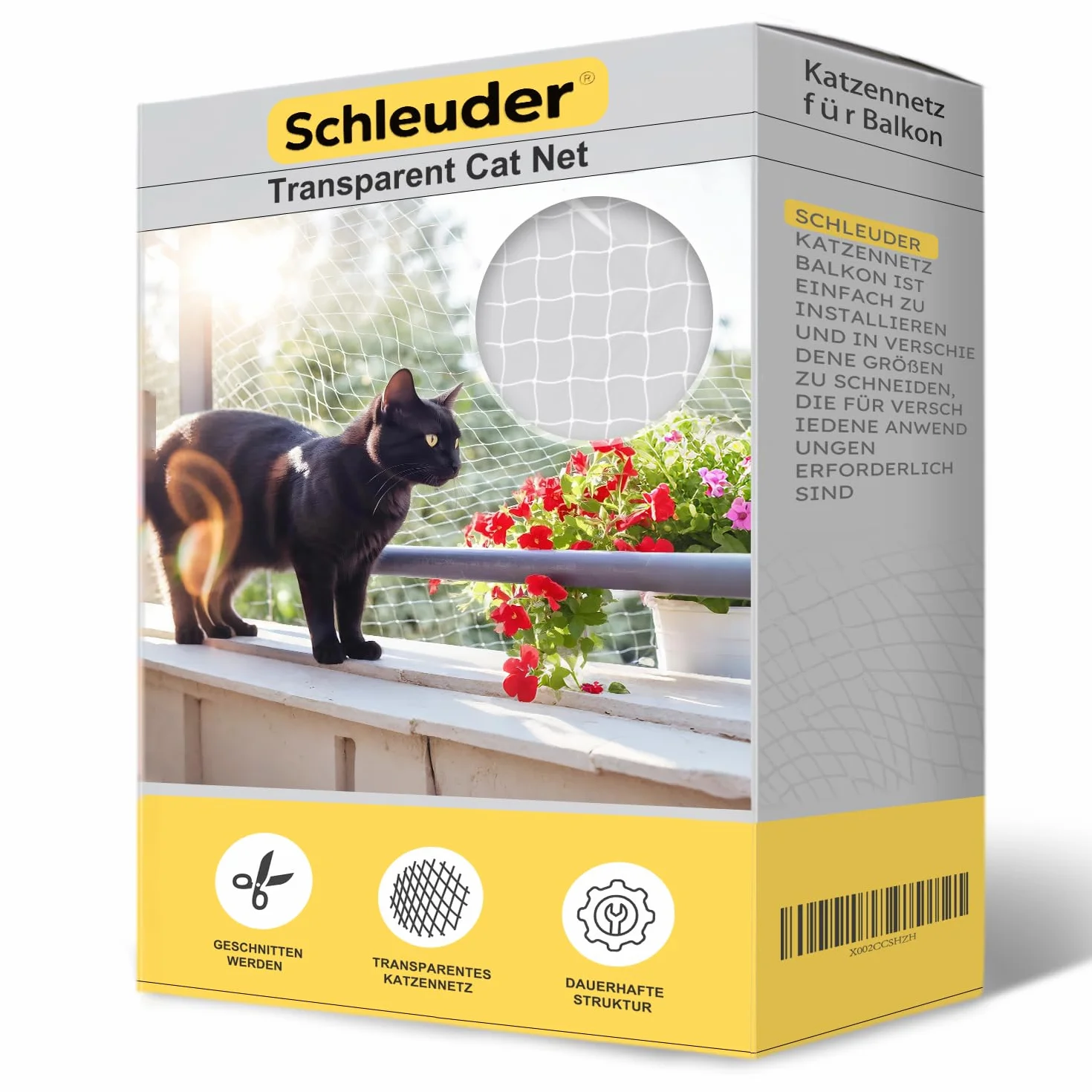 Rete Gatti Trasparente 5x 5m, Rete Anti Uccelli, Rete Anti piccioni, Rete per Gatti, per Tessitura Rete Gatto,Rete per Balcone Esterno,Rete Nylon, Rete da Giardino,Rete Trasparente per balconi