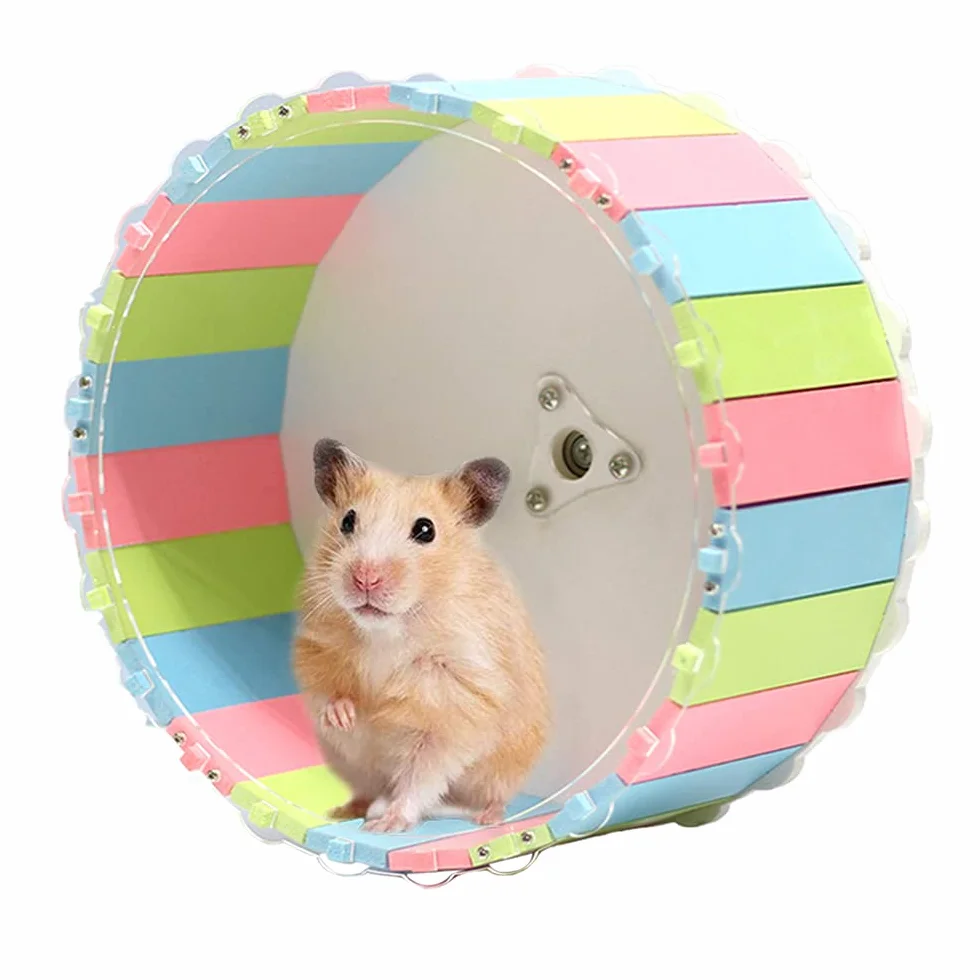 Criceto A Ruota Da Corsa, Ruota Silenziosa Per Criceti, Giocattolo Della Del Criceto, per Criceti e Animali Piccoli Da Esercizi (15cm)