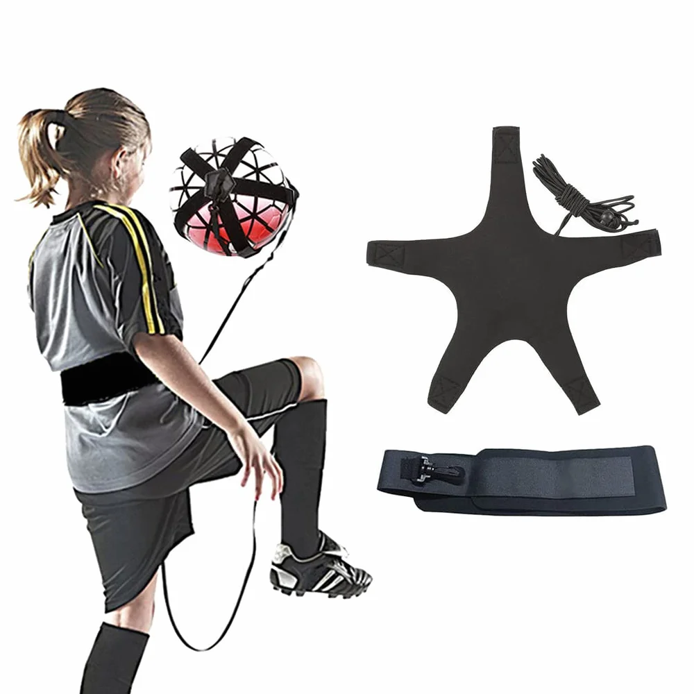 Allenatore di calcio con cinghia e corda elastica universale per allenamento principianti e professionisti
