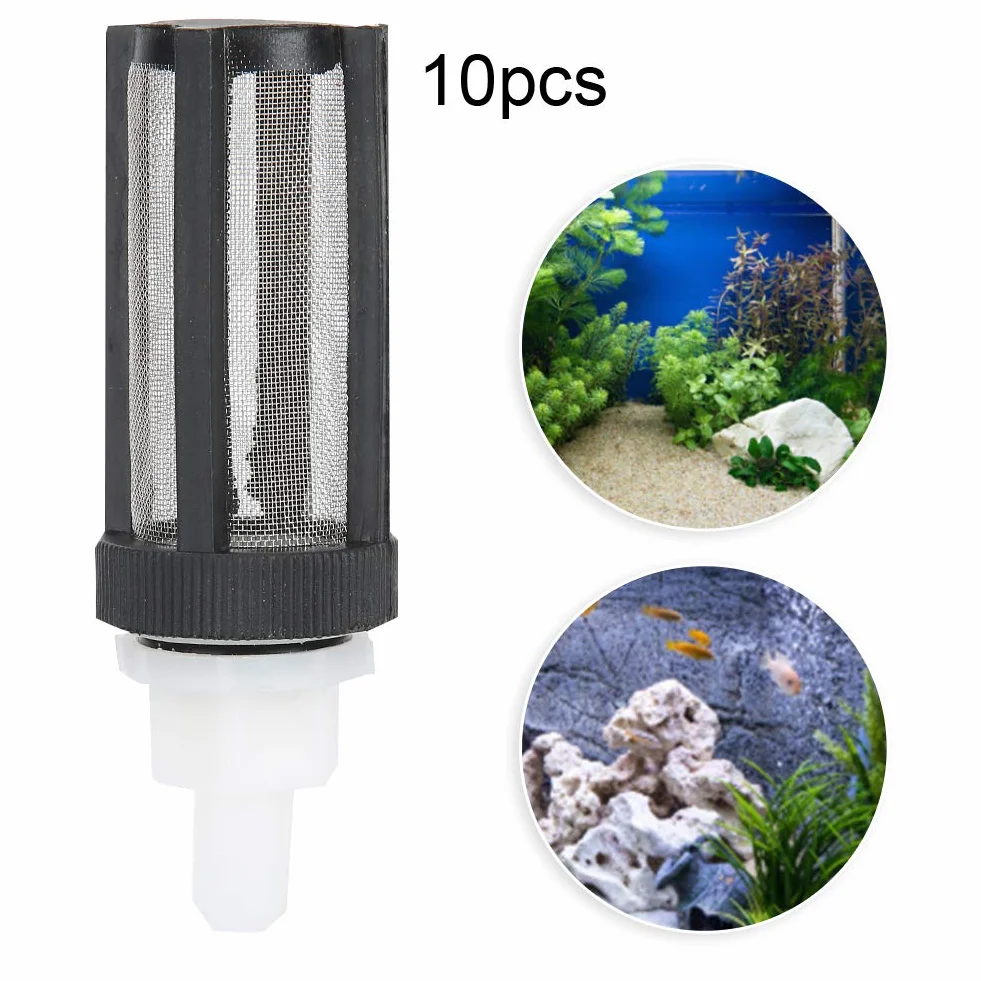 10 pz Micro Pompa Filtro Rete In Acciaio Inox Acquario Pompa Acqua Filtro Filtro Rete Tubo per 7mm 8mm Tubo Pompe Sommergibili