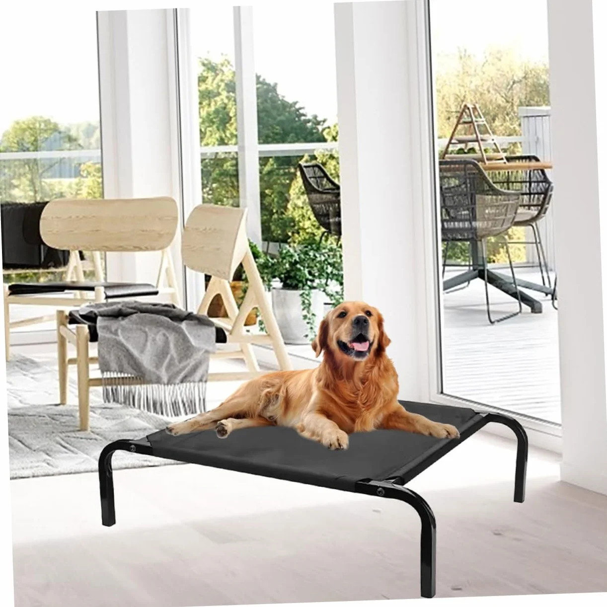 WOONEKY Fodera di Ricambio Traspirante per Lettino Rialzato per Cani, Copertura Estiva in Rete Lavabile, Cuccia per Animali Domestici da Esterno da Viaggio, Design Robusto e Facile