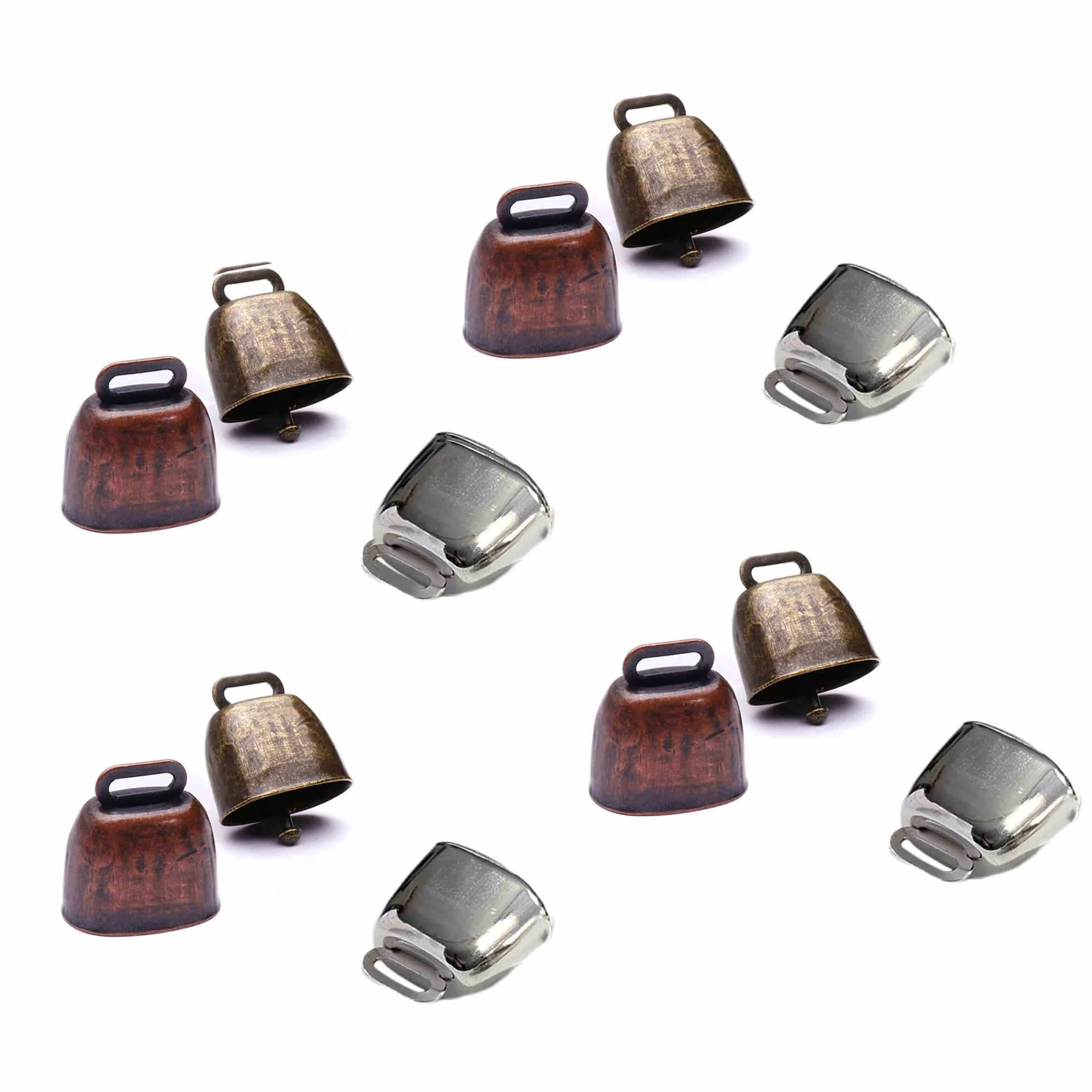 12 campane piccole in rame, campane in rame, piccole campane in ottone, per mucca, cavallo, pecore, gatti, piccoli animali domestici,, WUYU2024006A