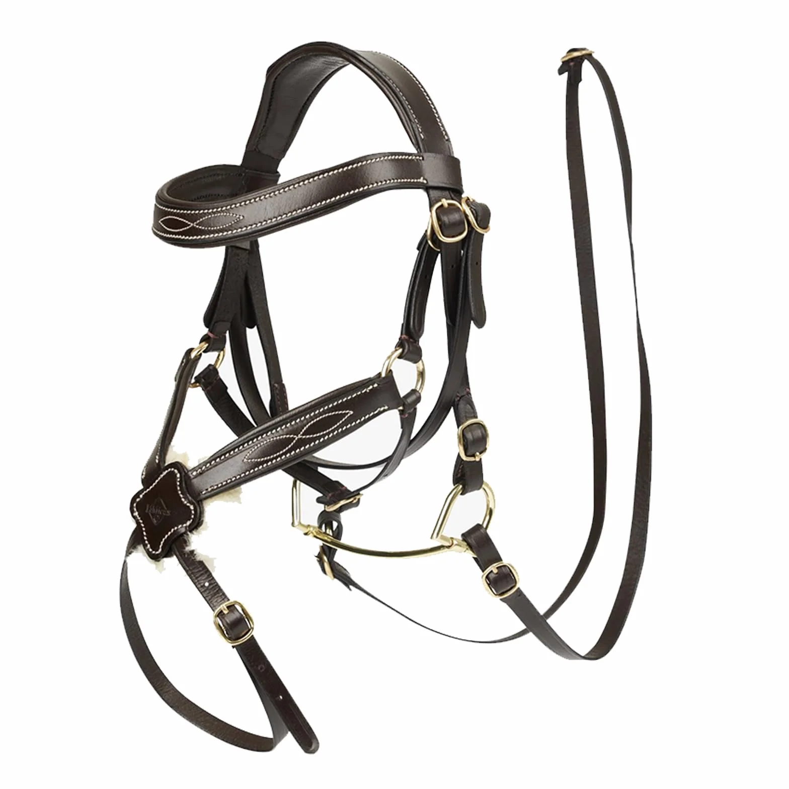 LeMieux - Briglia per cavallo hobby Grackle marrone - in pelle imbottita e morbida lana di agnello - Giocattolo educativo