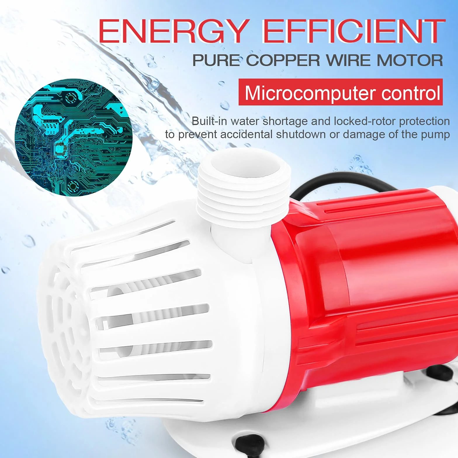 Pompa Sommergibile DC 12V 20W Pompa Acqua Acquario Portatile 1200L/H Pompe Ad Alto Flusso