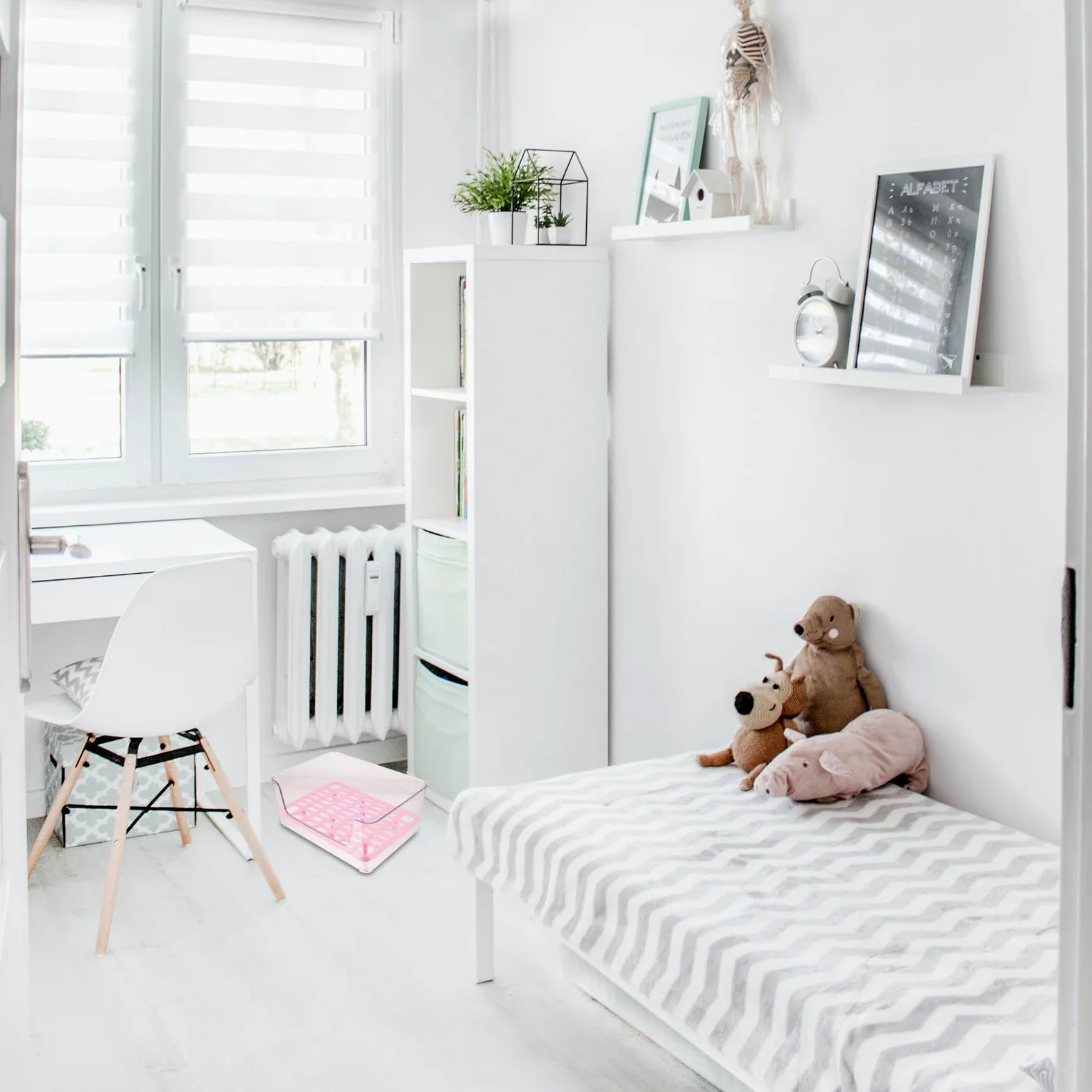 Ciieeo Lettiera per Gatti Anti-spruzzo Design Aperto in Acrilico Trasparente Vaschetta Addestramento e Facile da Pulire per Cuccioli per Uso Interno